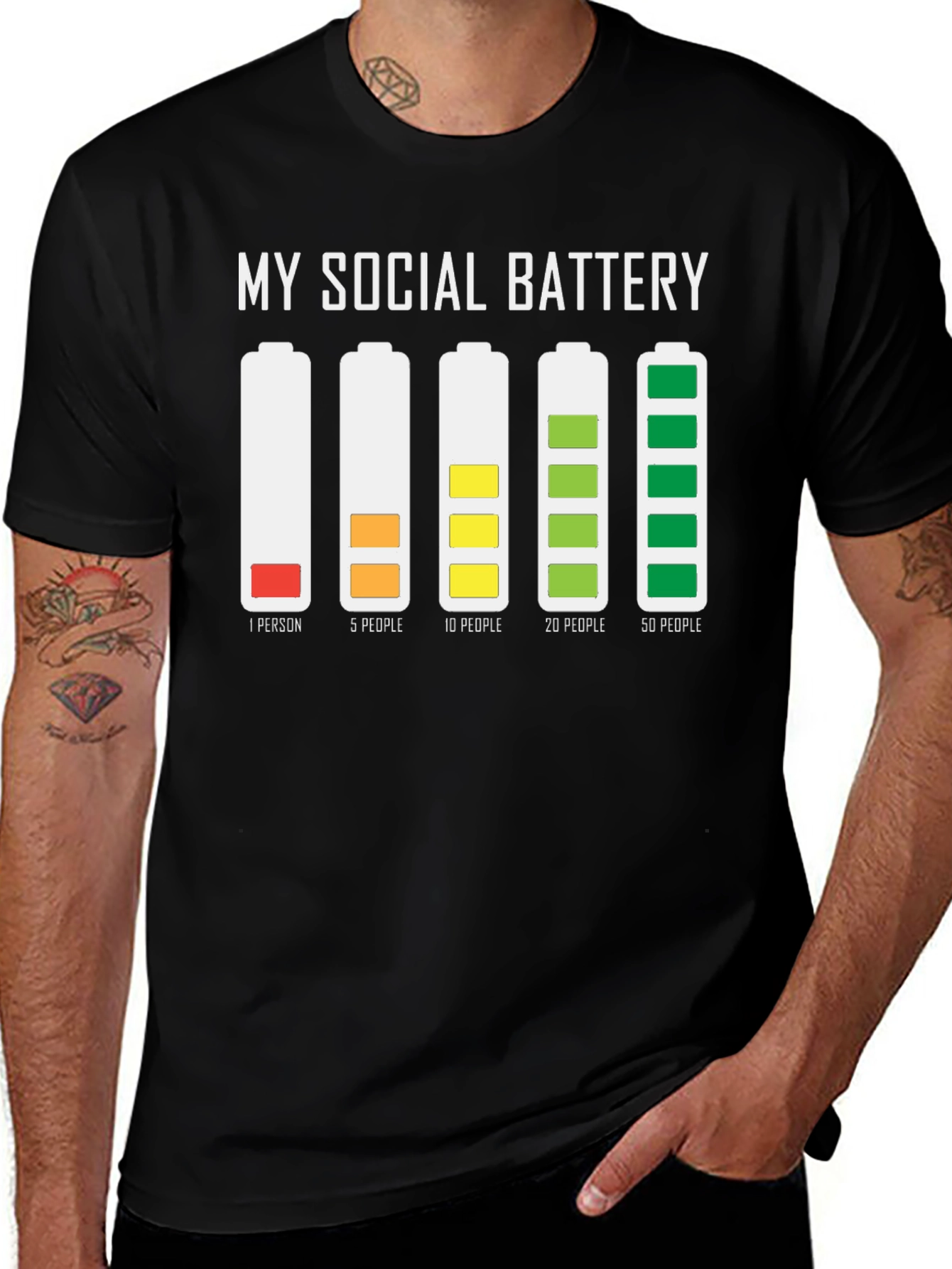 Variant 8 of Social Battery Graphic T-Shirt
