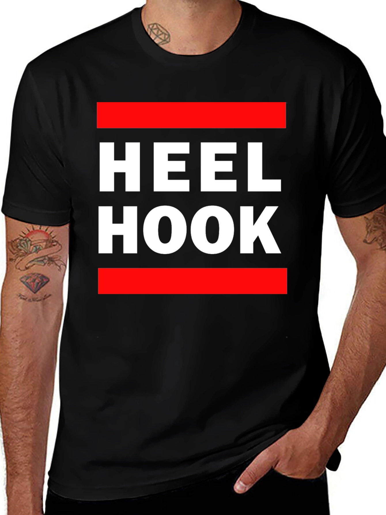 Heel Hook Black T-Shirt - Climbing & BJJ