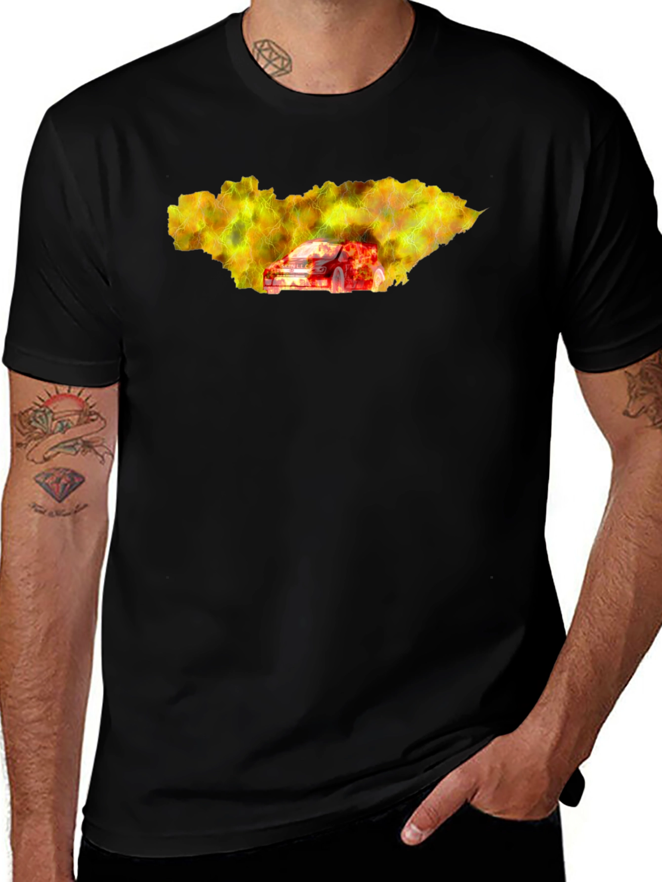 Variant 24 of Burning Car Graphic T-Shirt