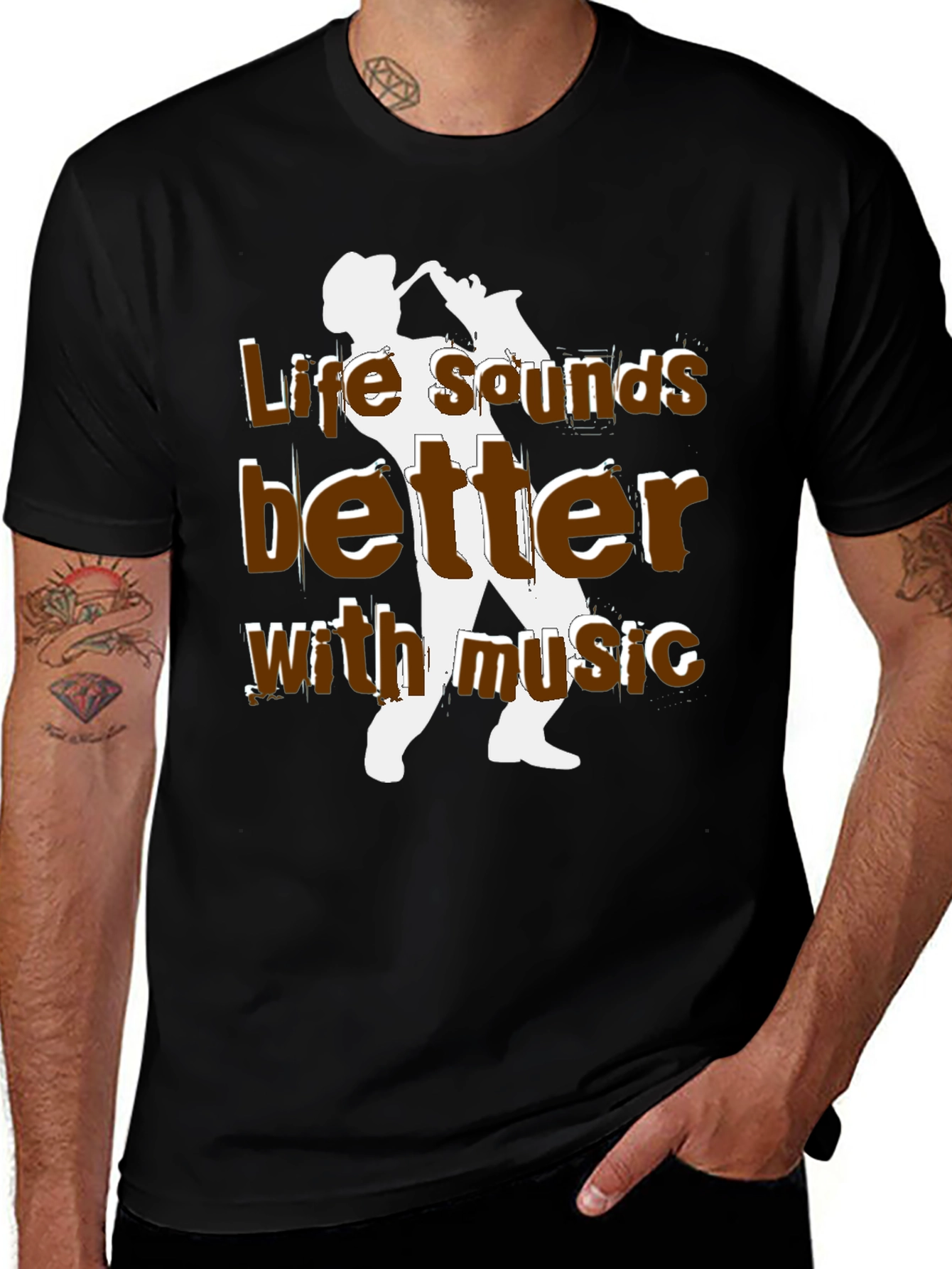 Black Life Sounds Better with Music T-Shirt main image