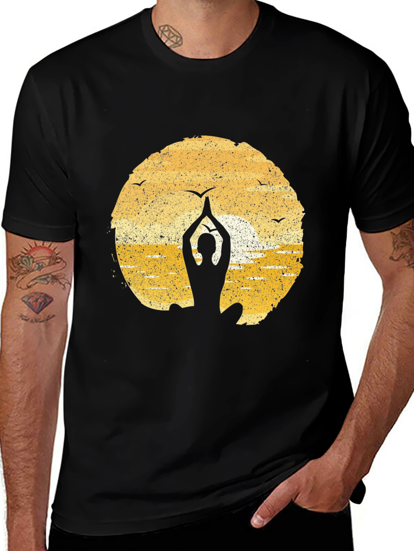 Variant 29 of Yoga Silhouette T-Shirt - Meditation Peace 