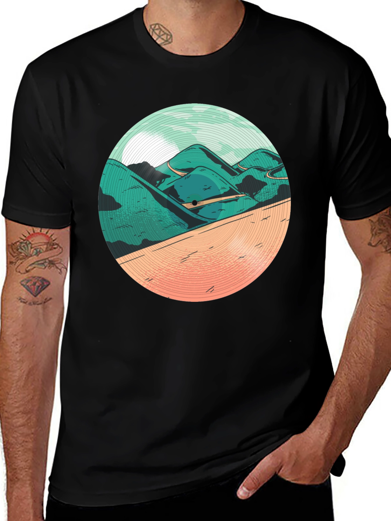 Variant 18 of Mountain Vinyl Graphic Tee