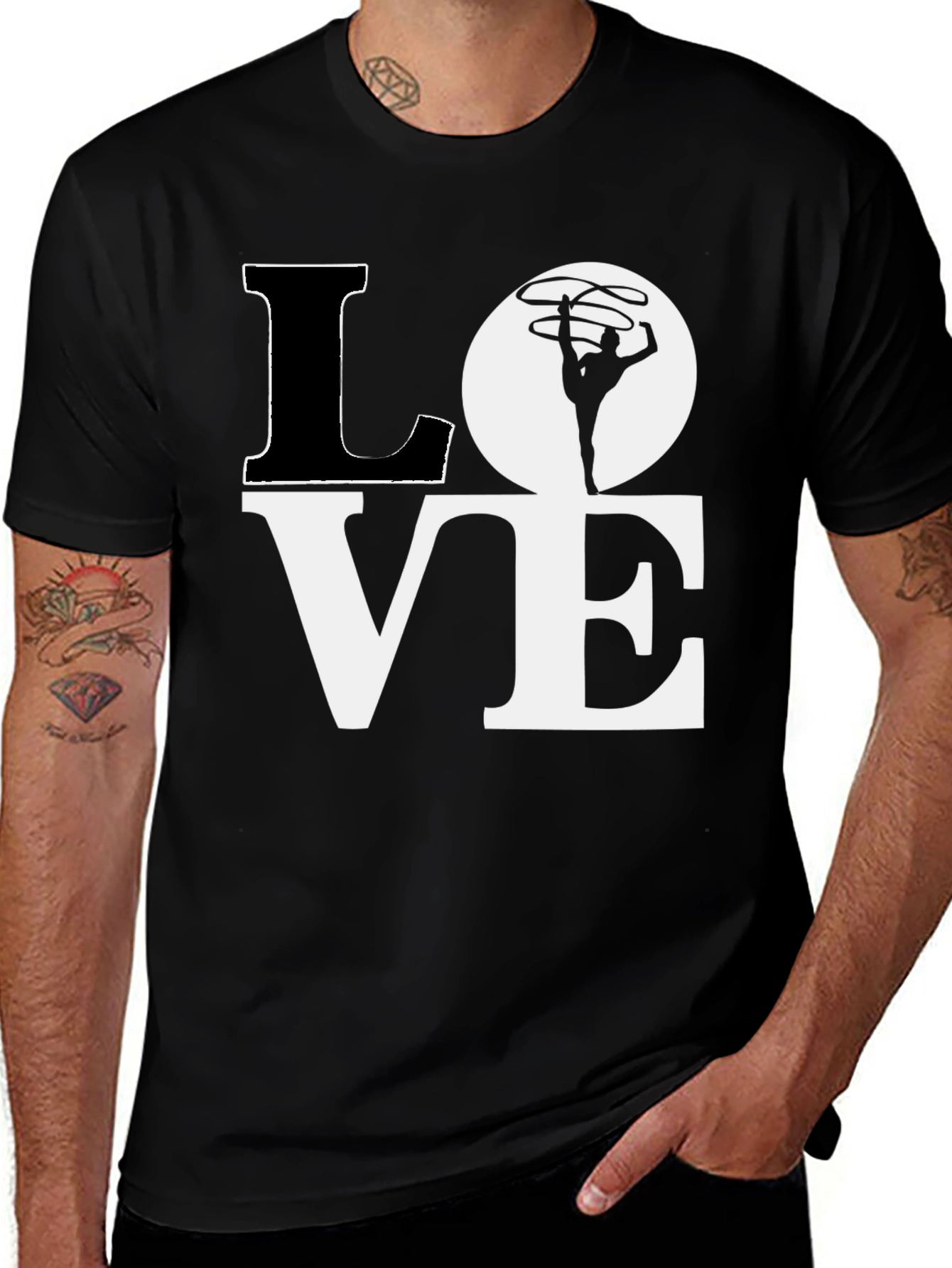 Variant 11 of Love Gymnastics Black Graphic Tee