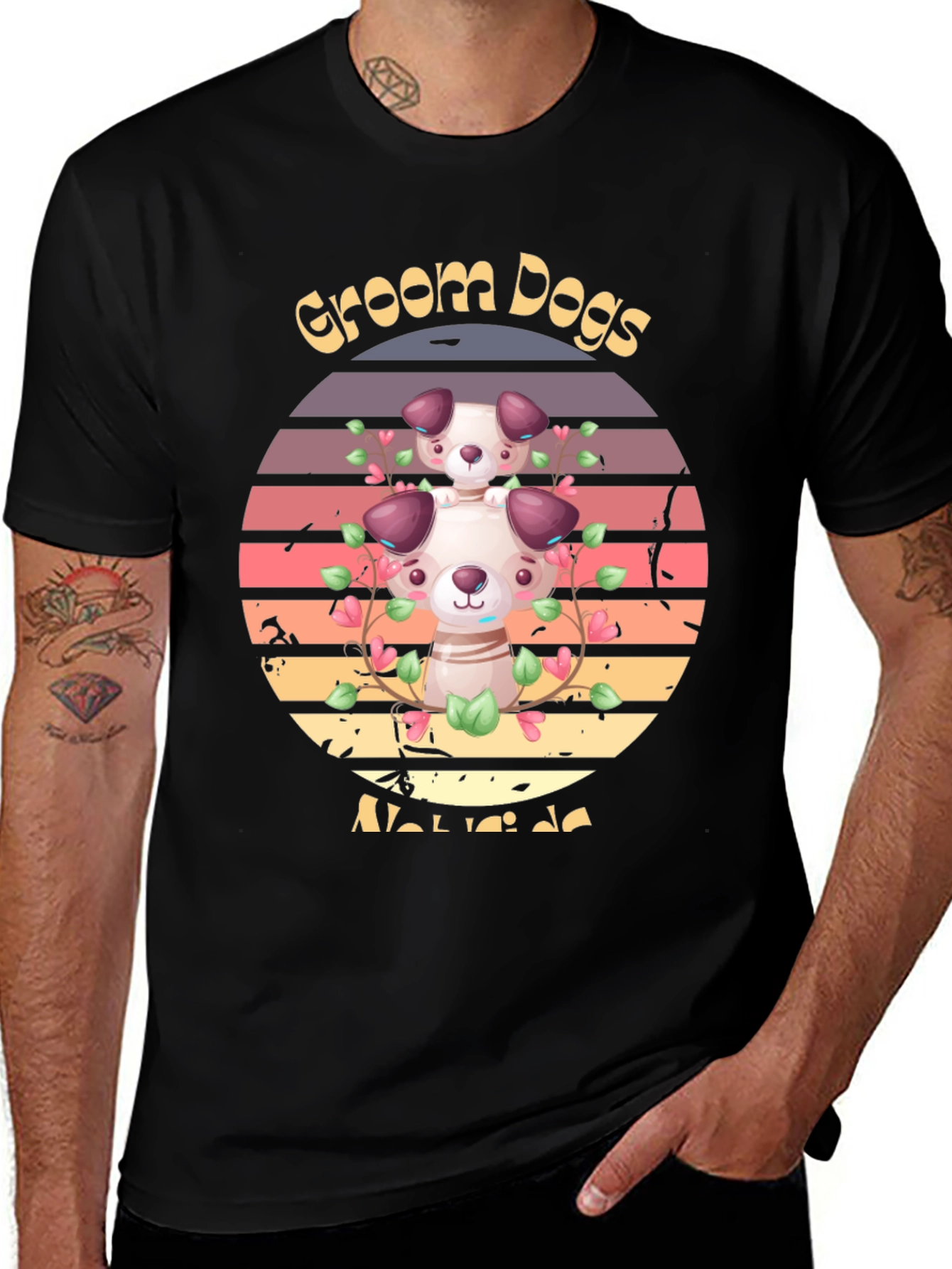 Variant 15 of Groom Dogs T-Shirt: Cute Dog Design