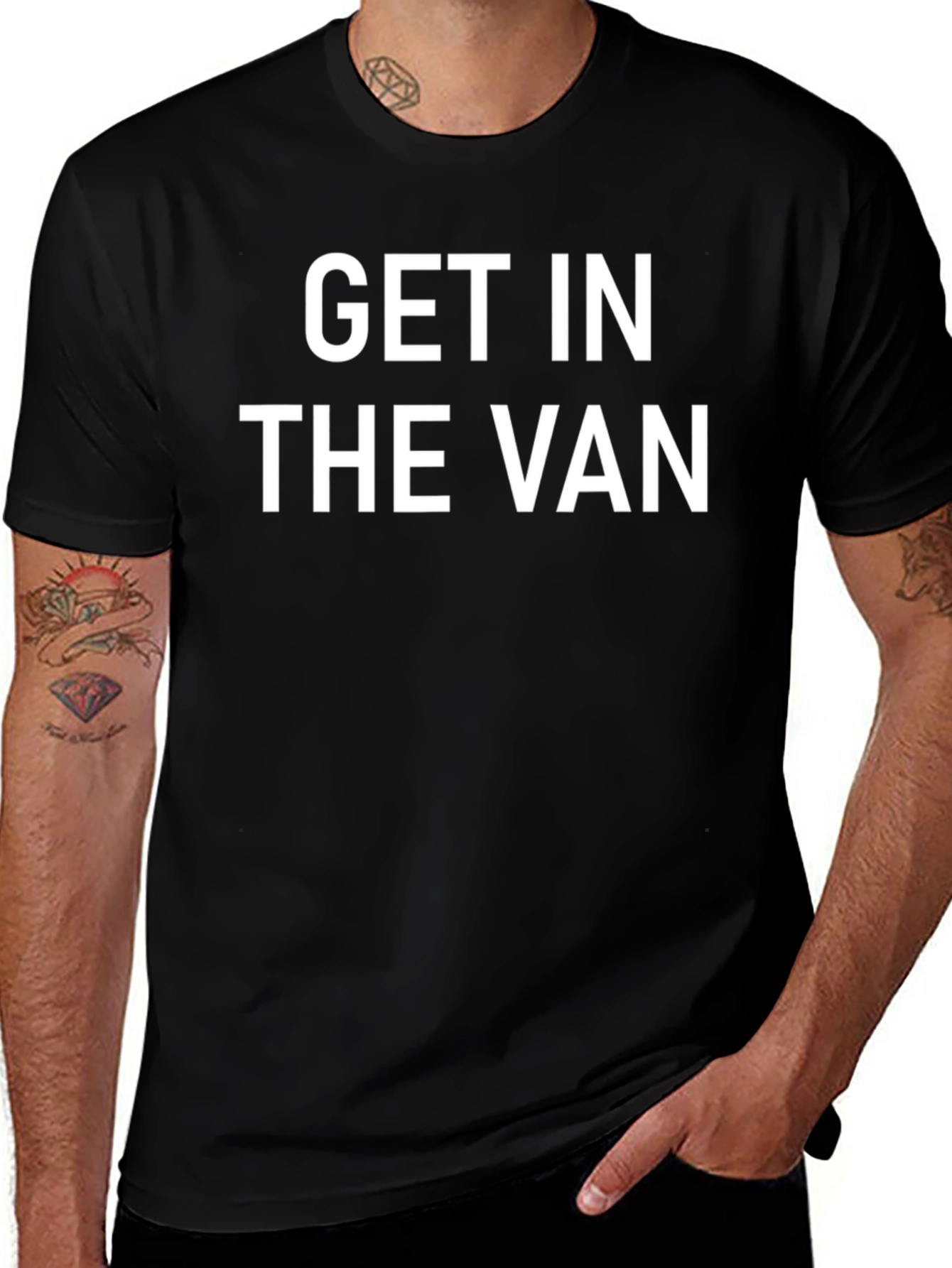 Variant 17 of Get In The Van Graphic Tee - Funny Slogan T-Shirt