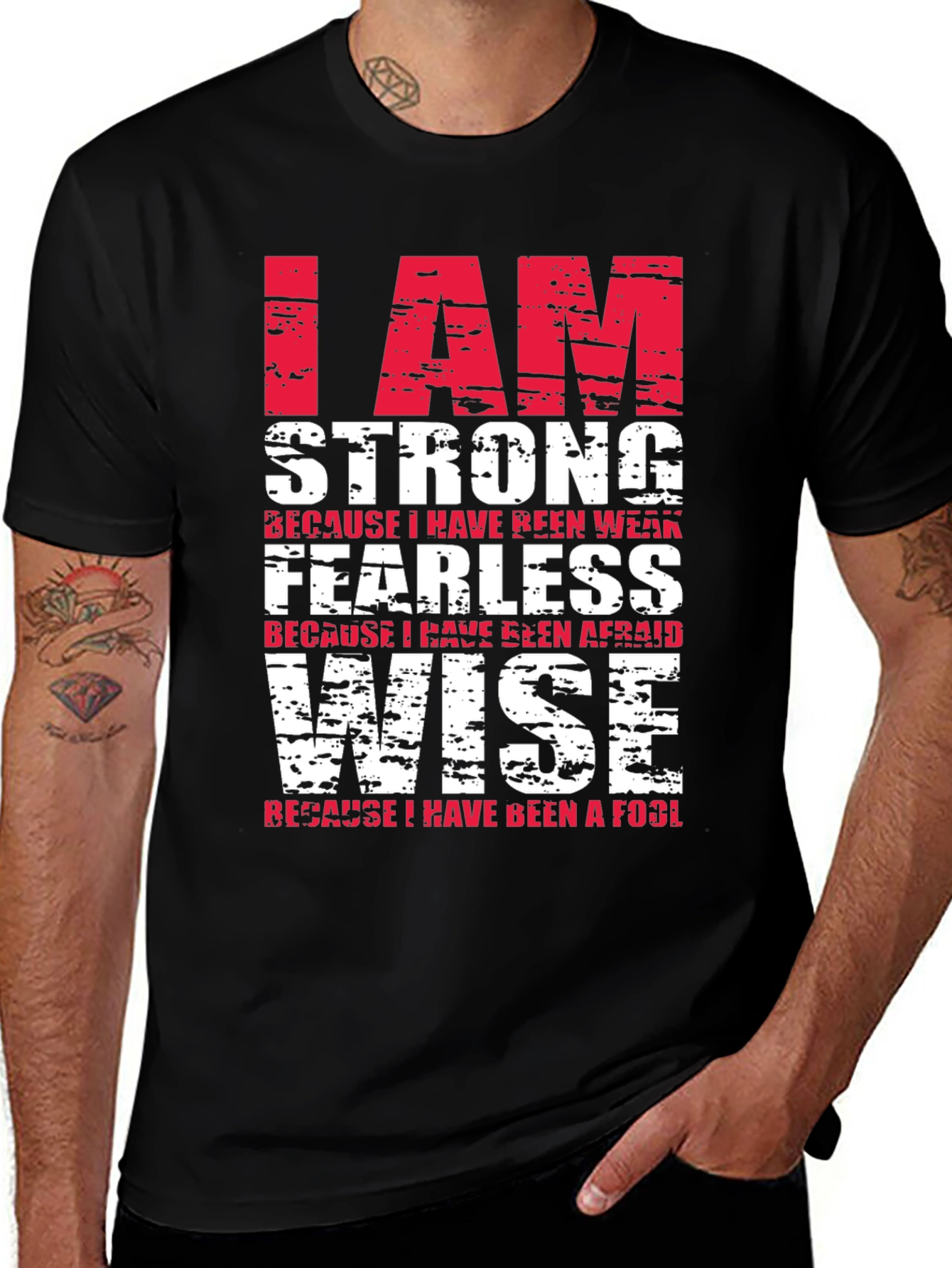 Variant 5 of I am Strong Graphic T-Shirt - Motivational Design