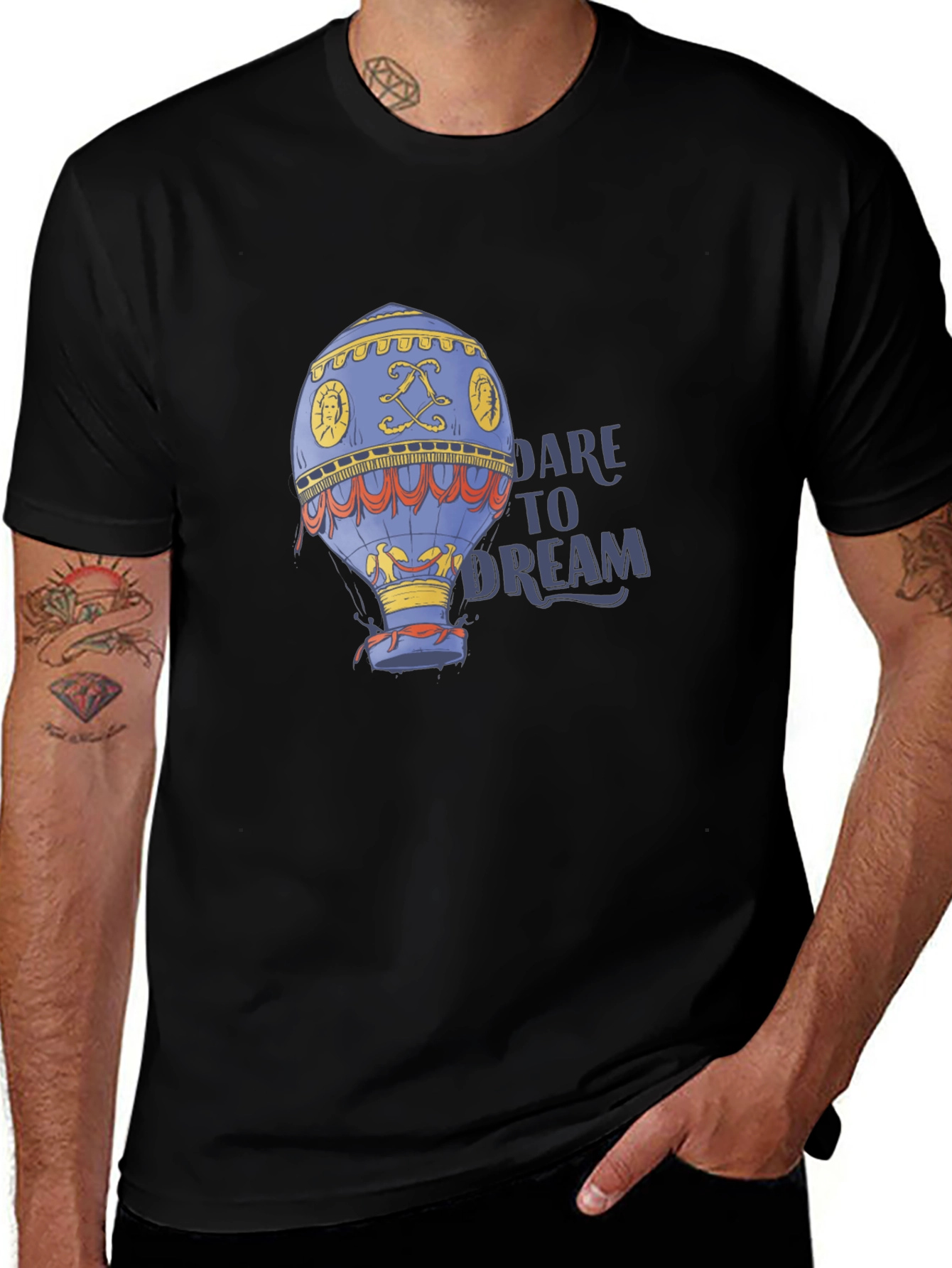 Variant 4 of Dare To Dream Hot Air Balloon Graphic Tee