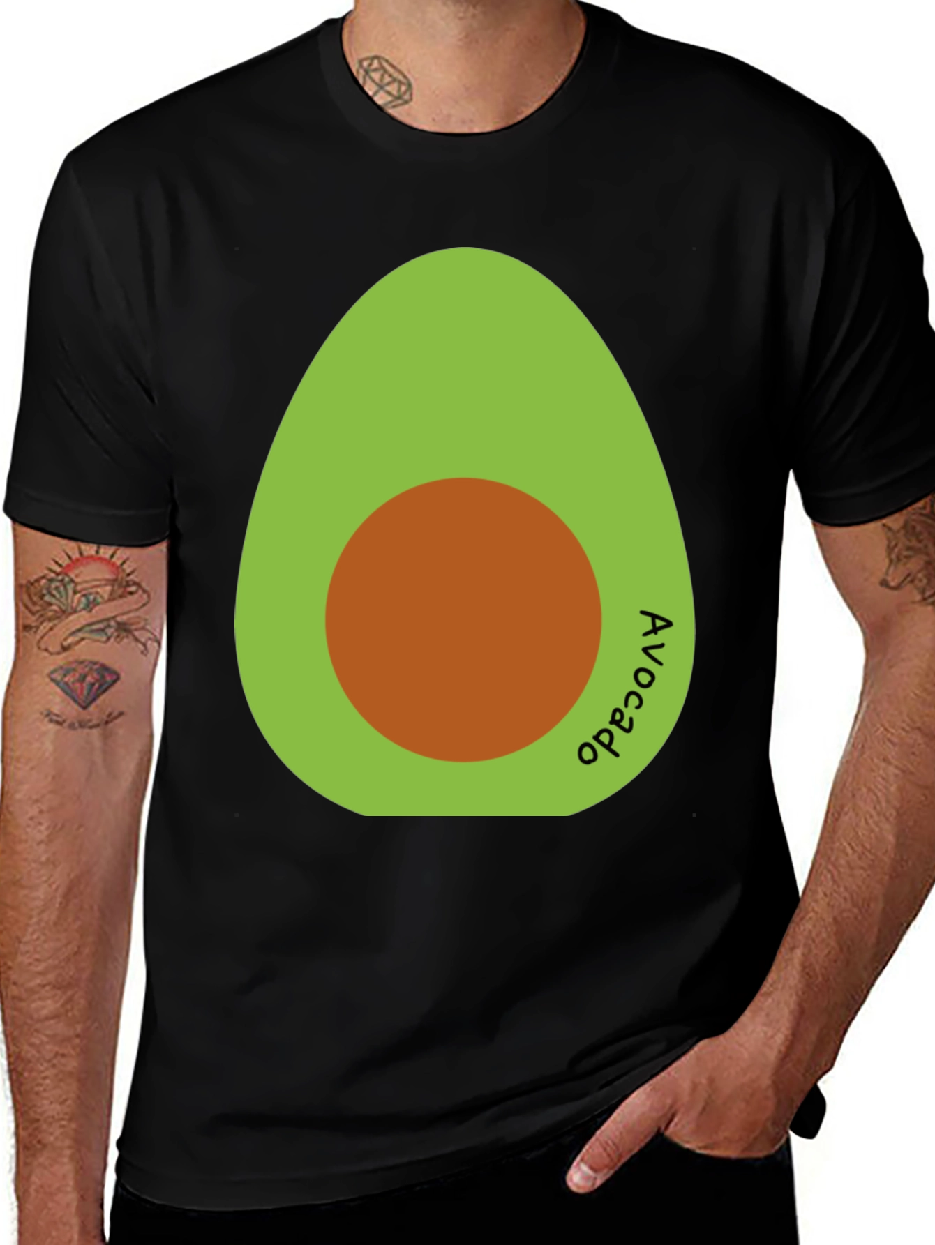 Variant 12 of Avocado Graphic T-Shirt - Black