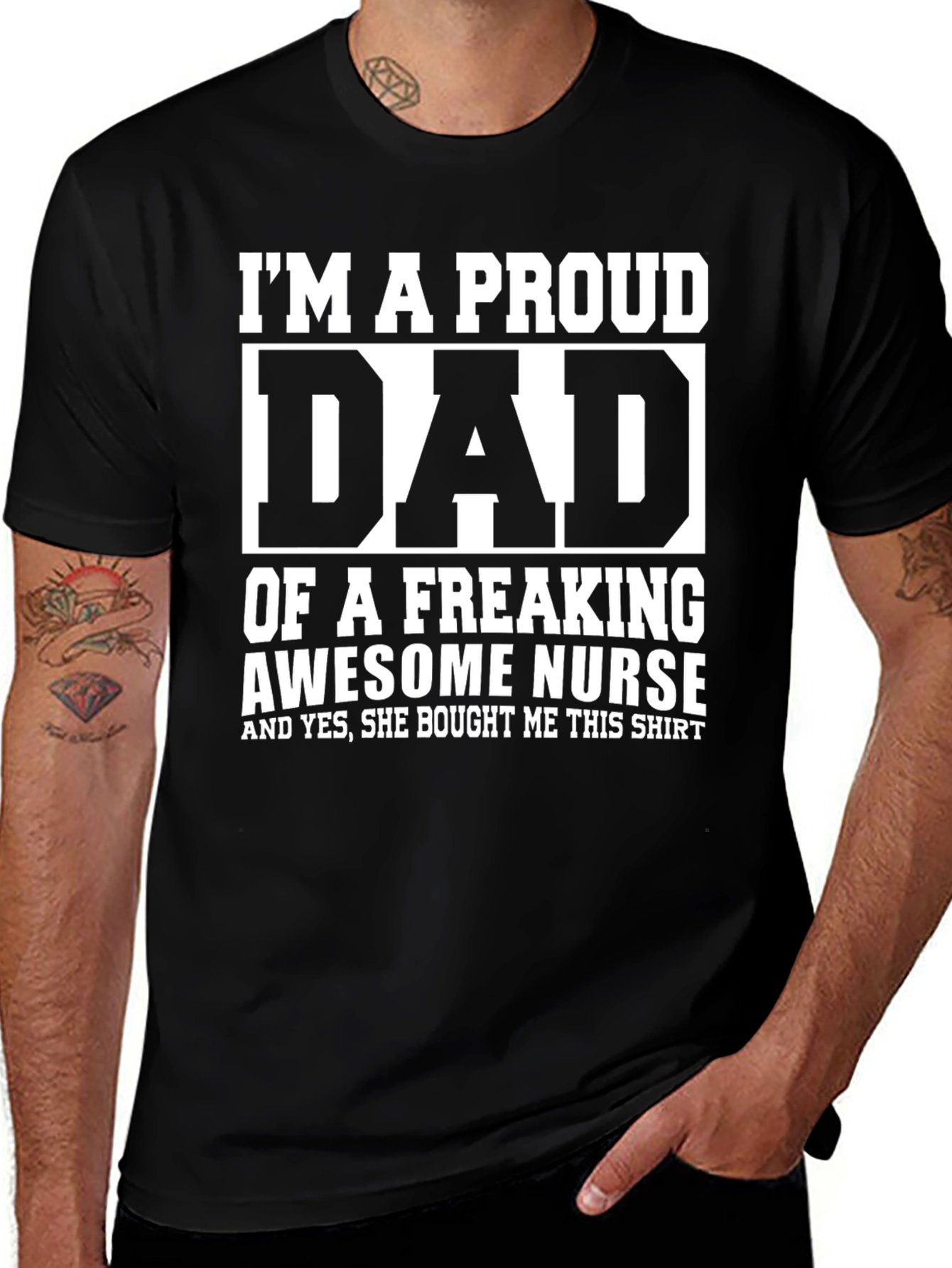 Variant 15 of Proud Dad of a Freaking Awesome Nurse T-Shirt