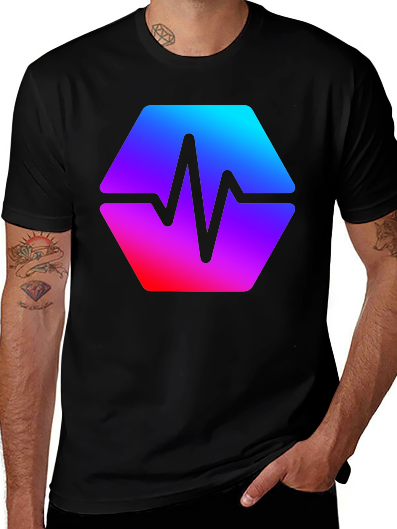 Variant 19 of Hex Pulse Graphic T-Shirt - Modern Style
