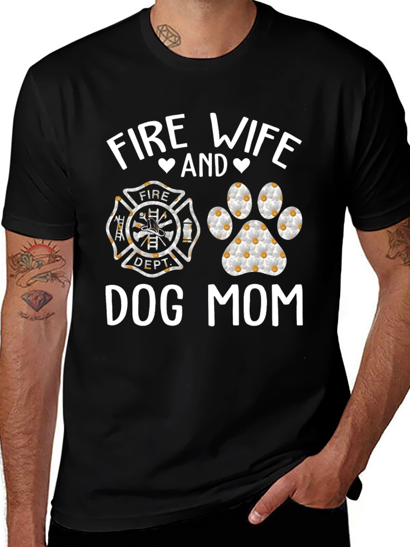 Variant 14 of Fire Wife & Dog Mom T-Shirt