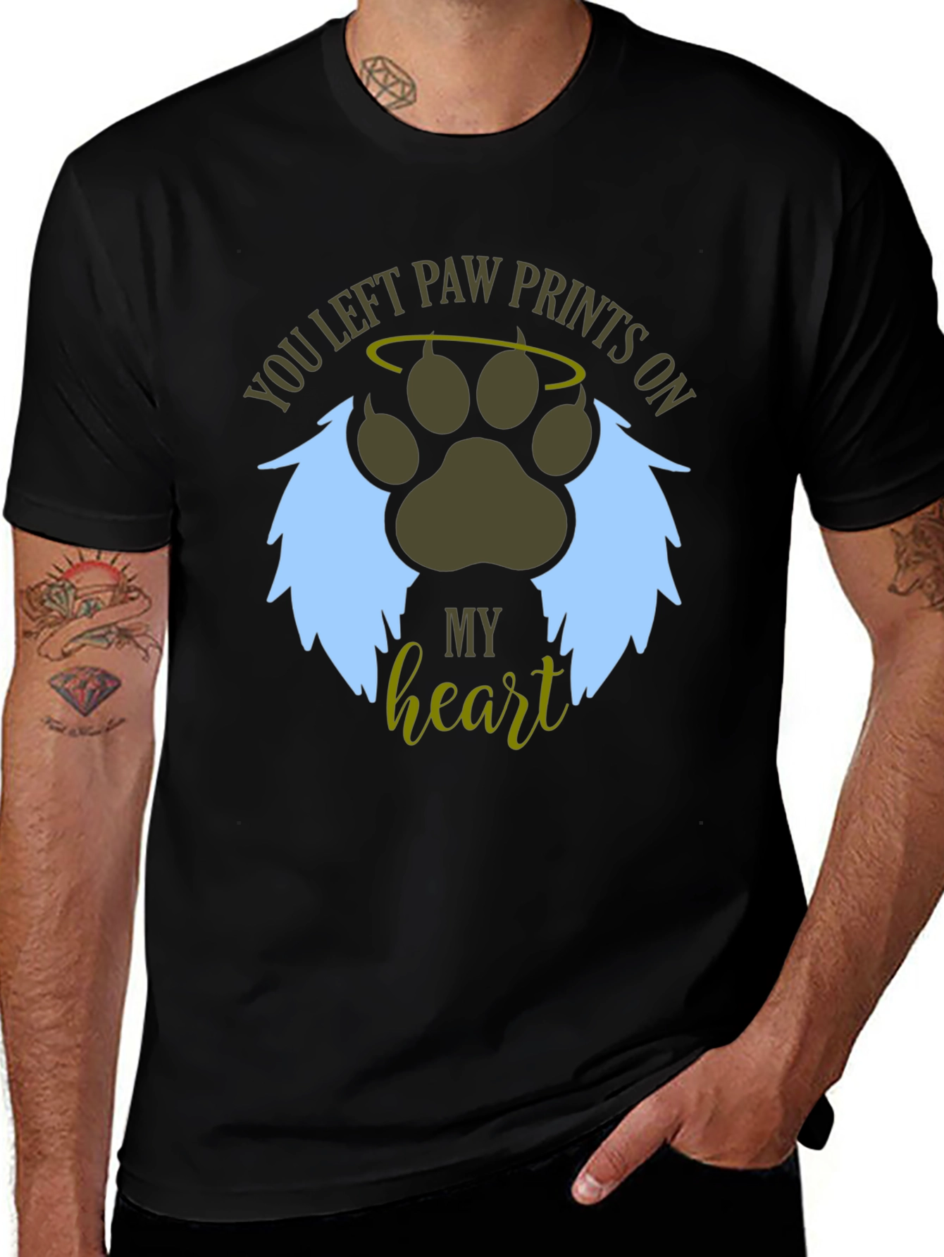 Variant 12 of Paw Print Heart T-Shirt