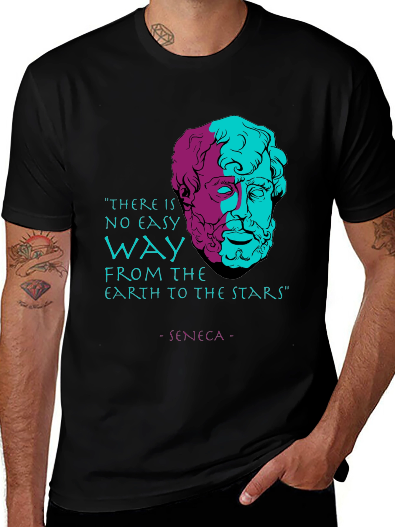 Variant 20 of Seneca Quote Graphic Print T-Shirt