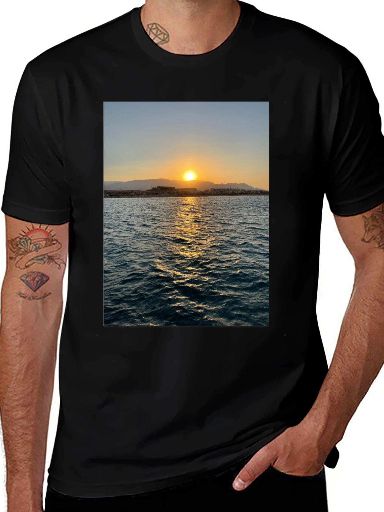 Variant 12 of Sunset Over Ocean Graphic Tee