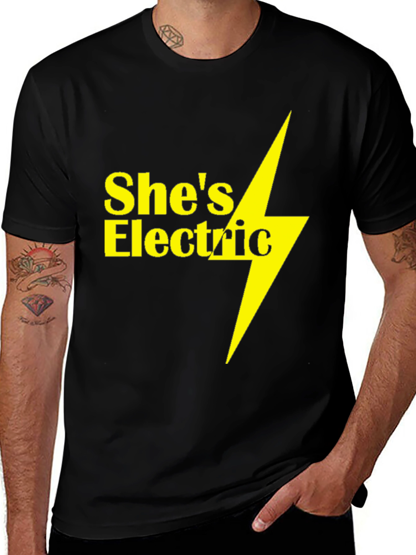 Variant 3 of She's Electric Graphic Tee - Black T-Shirt