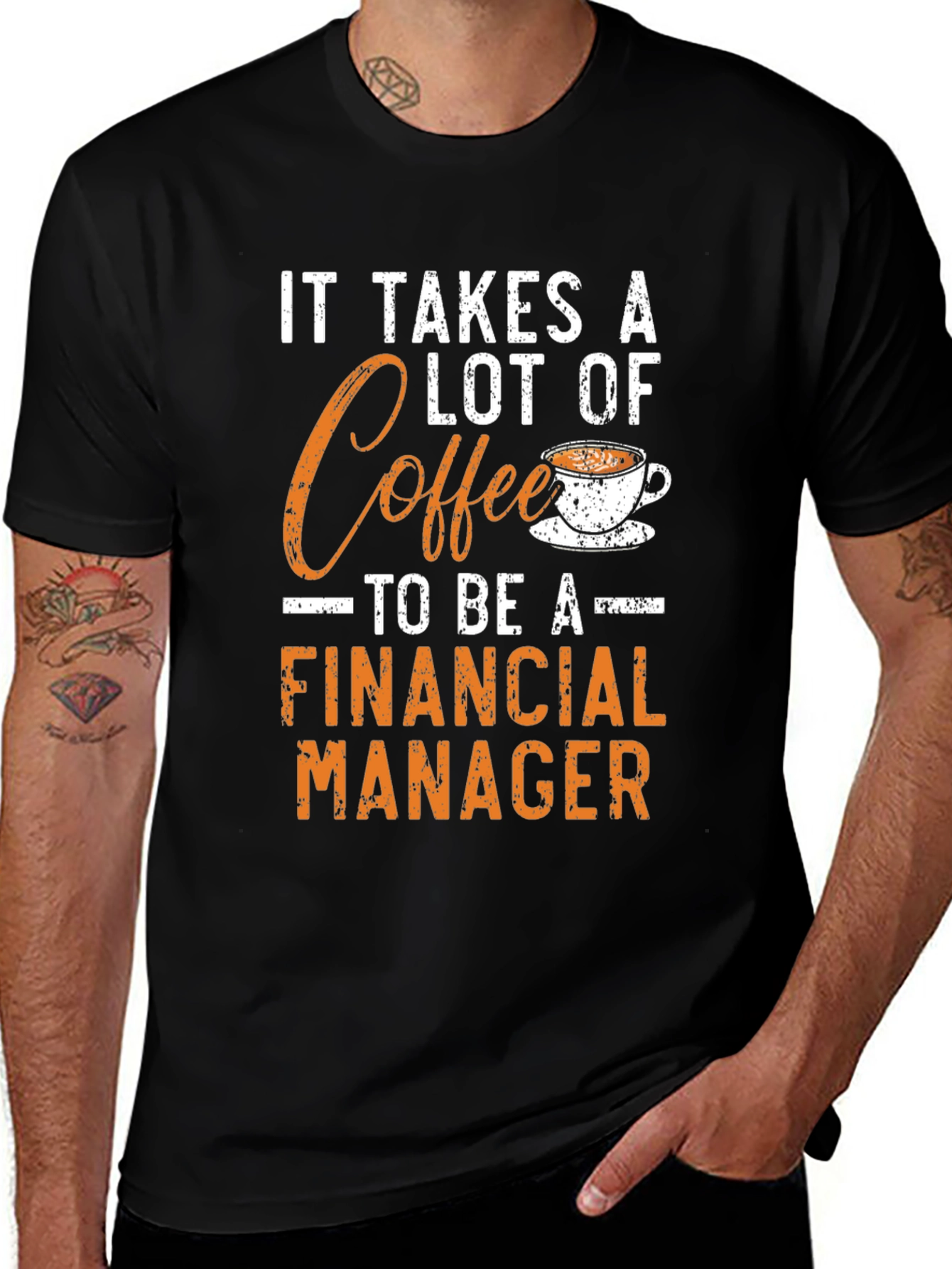 Variant 14 of Coffee Financial Manager Graphic Tee - Black