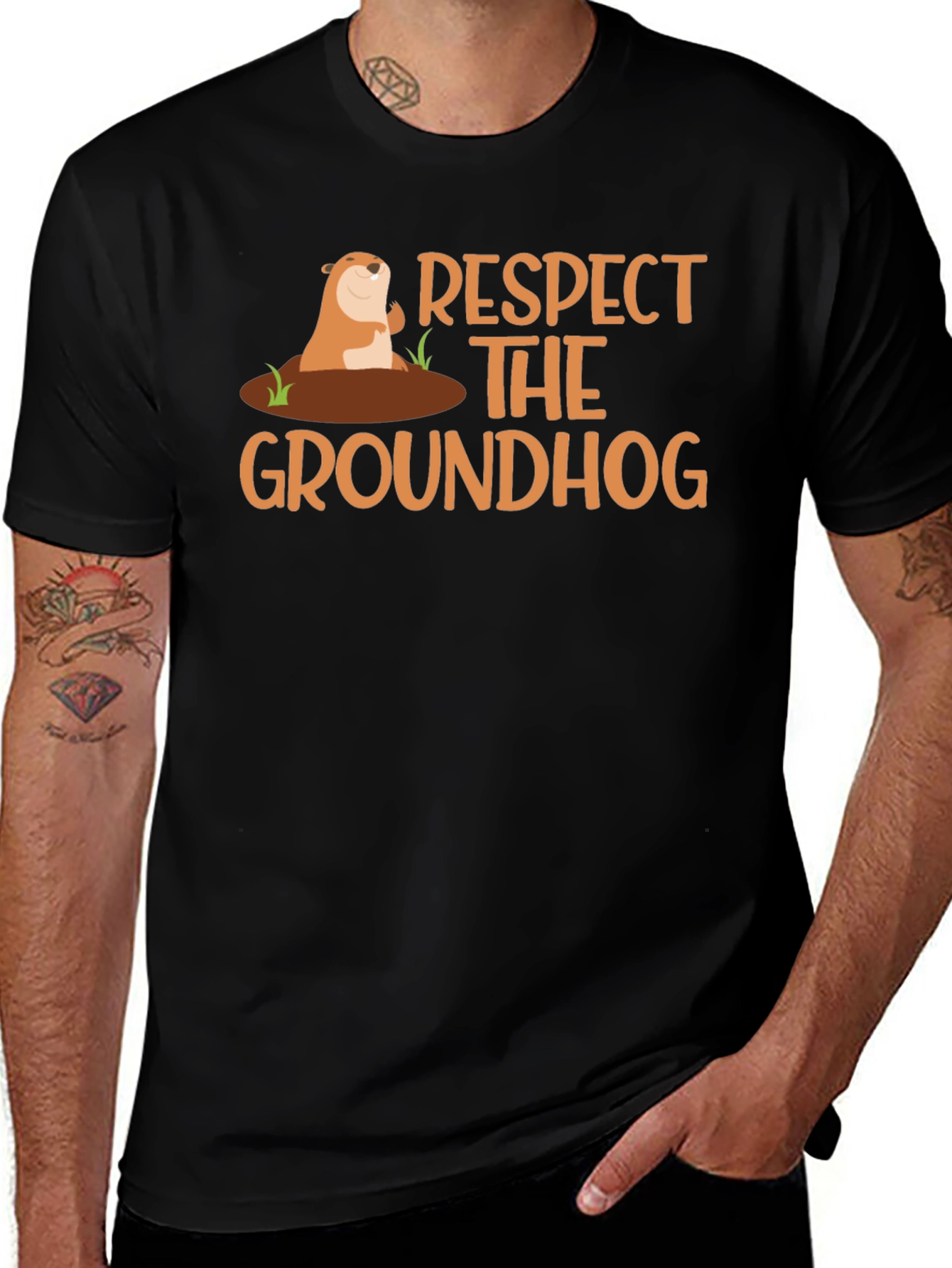 Variant 19 of Respect The Groundhog T-Shirt