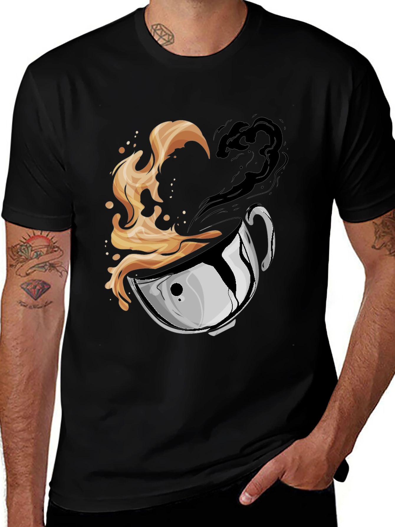 Variant 4 of Yin Yang Coffee T-Shirt - Brew Balance