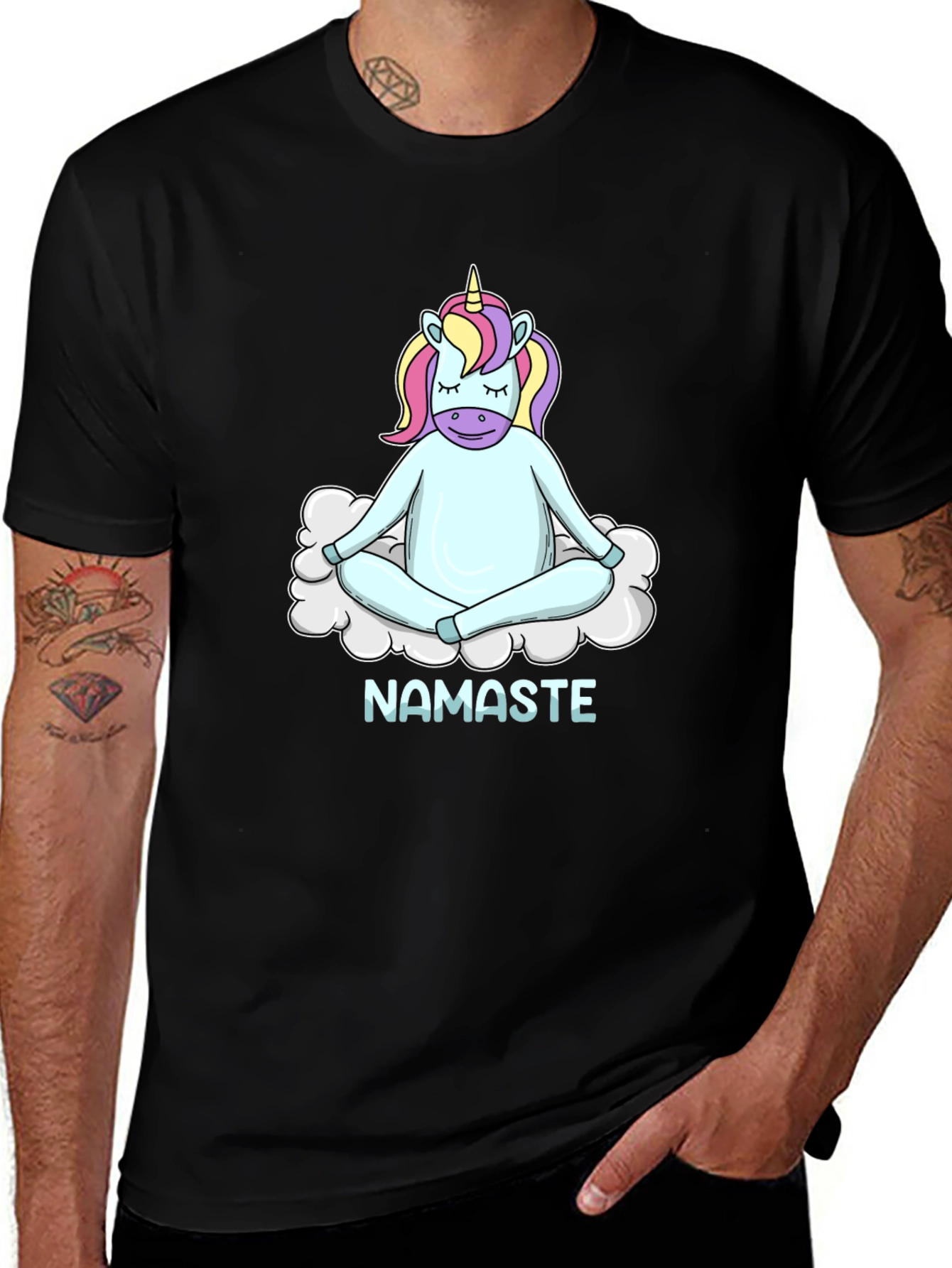 Namaste Unicorn Graphic Tee - Relaxed Fit