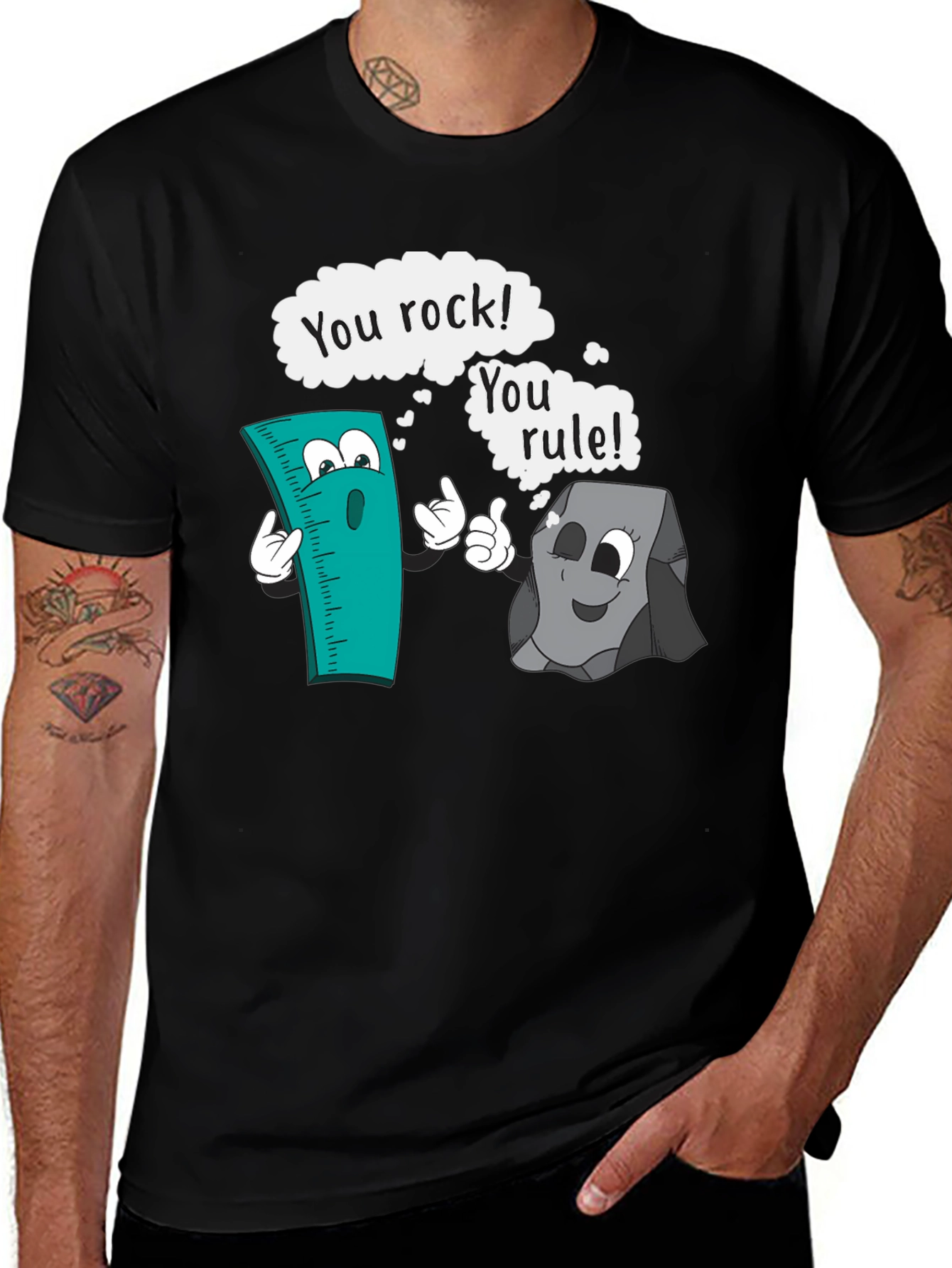 Variant 26 of Funny "You Rock, You Rule" T-Shirt