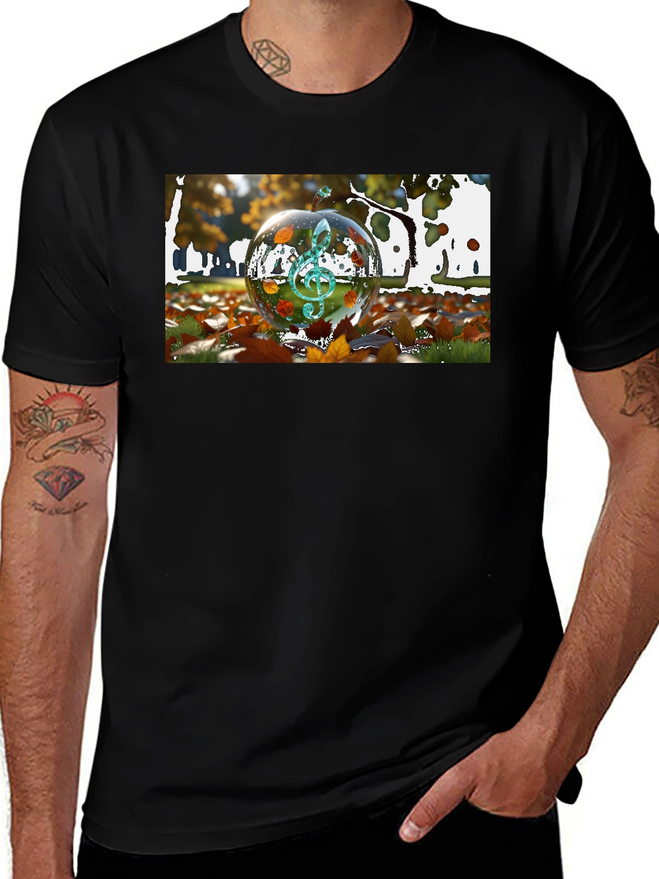 Variant 29 of Musical Autumn T-Shirt - Unique Fall Design