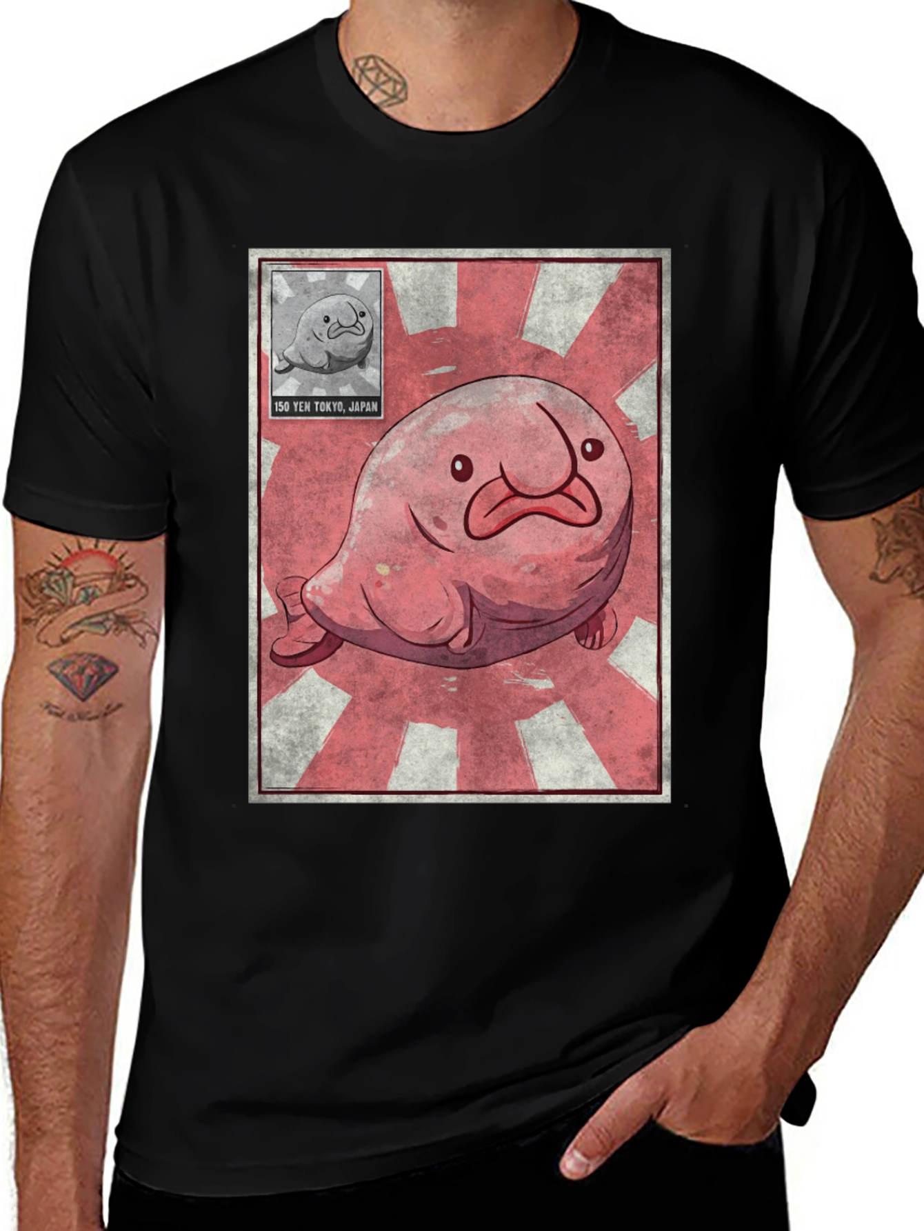 Variant 21 of Blobfish Tokyo Japan Graphic T-Shirt