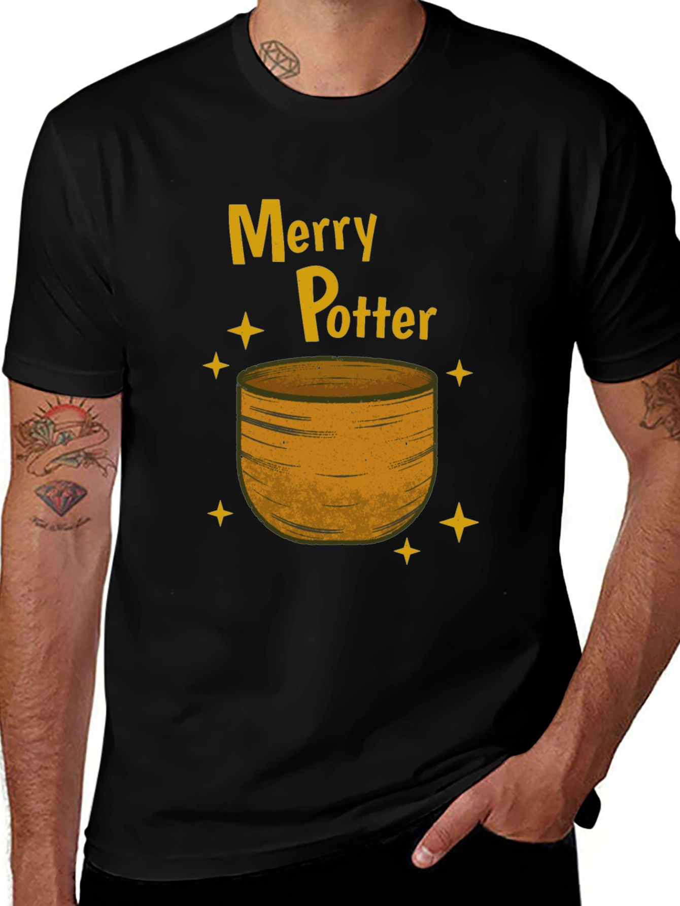 Merry Potter T-Shirt: Festive Holiday Wizardry