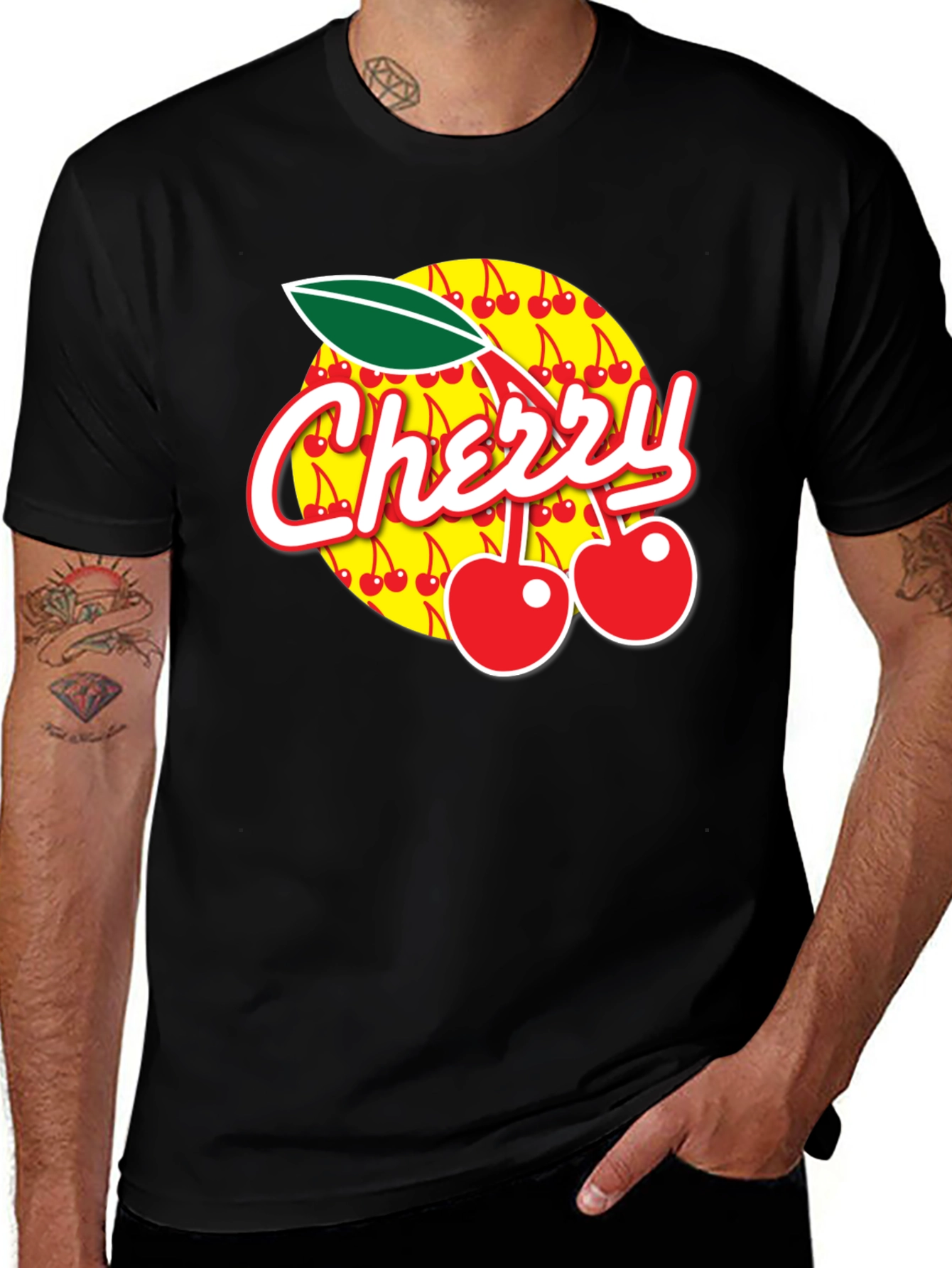 Variant 20 of Cherry Graphic Tee - Retro Style