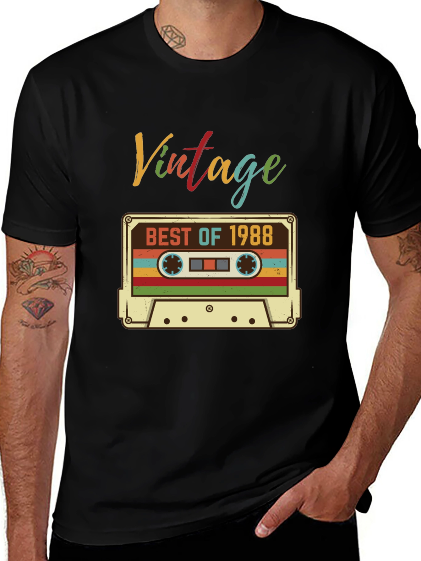 Variant 30 of Vintage 1988 Cassette Tape T-Shirt