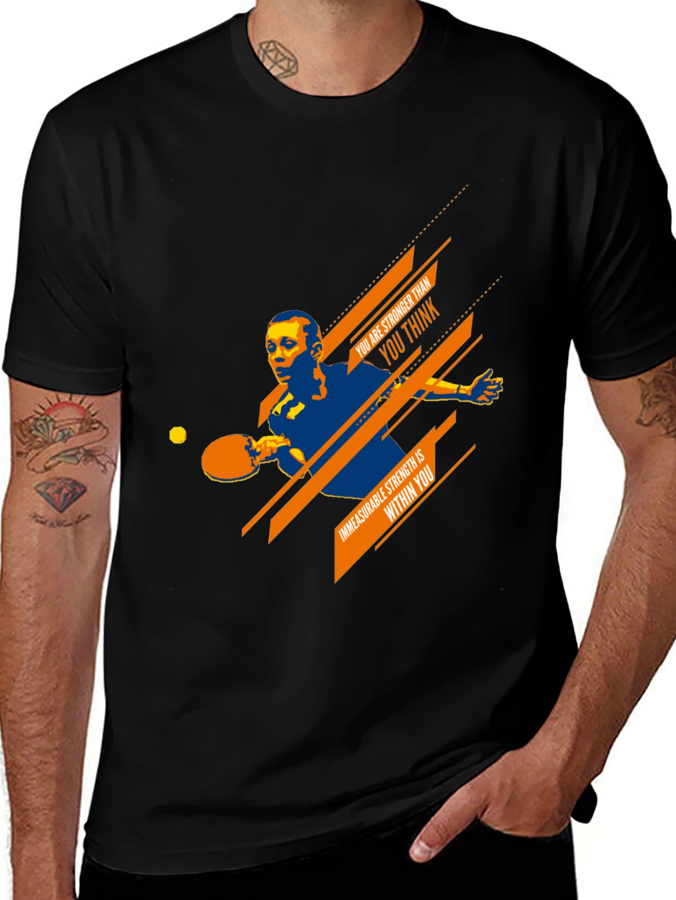 Variant 6 of Motivational Table Tennis T-Shirt for Athletes