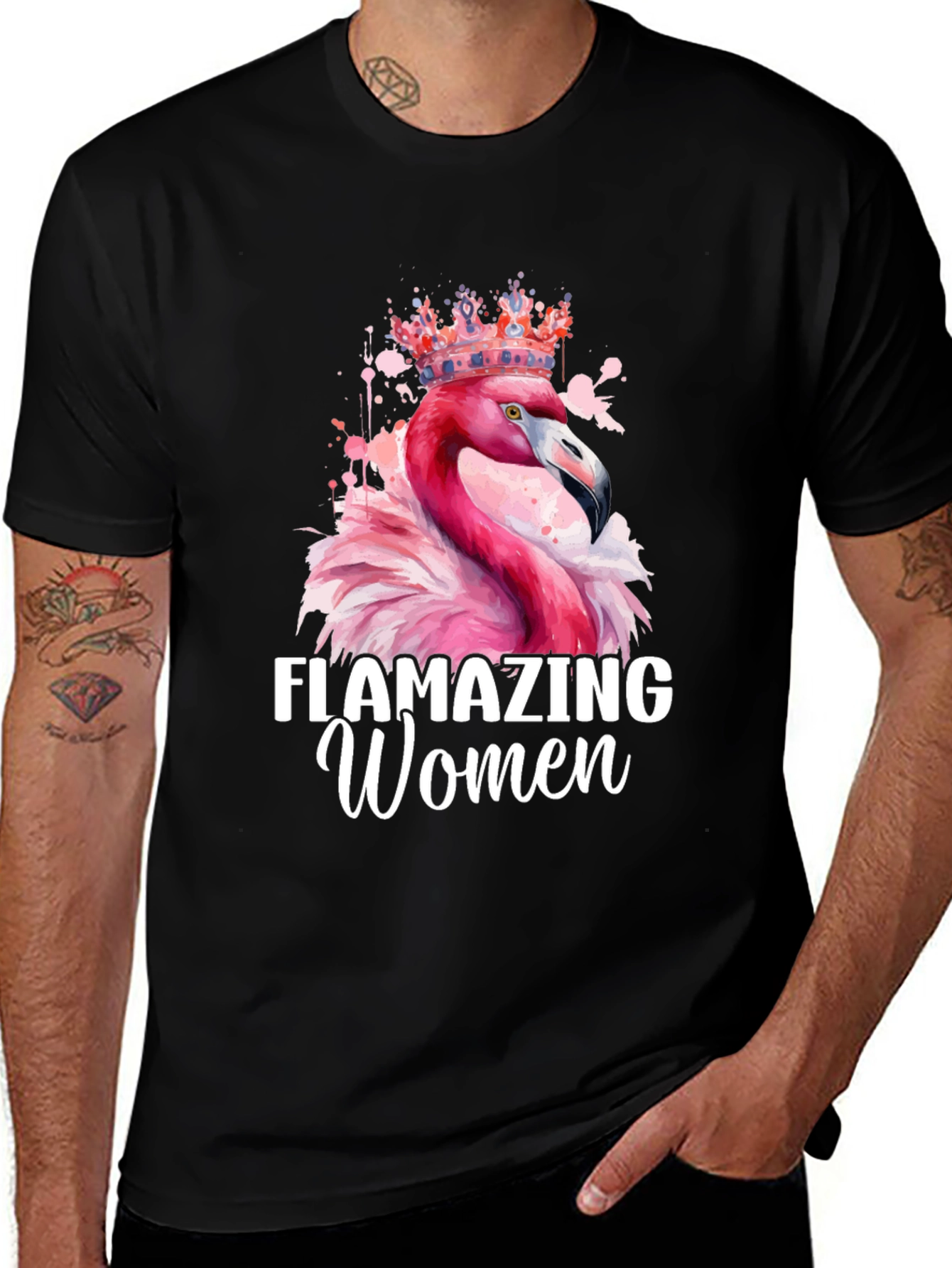 Variant 6 of Flamazing Women T-Shirt - Flamingo Queen Tee