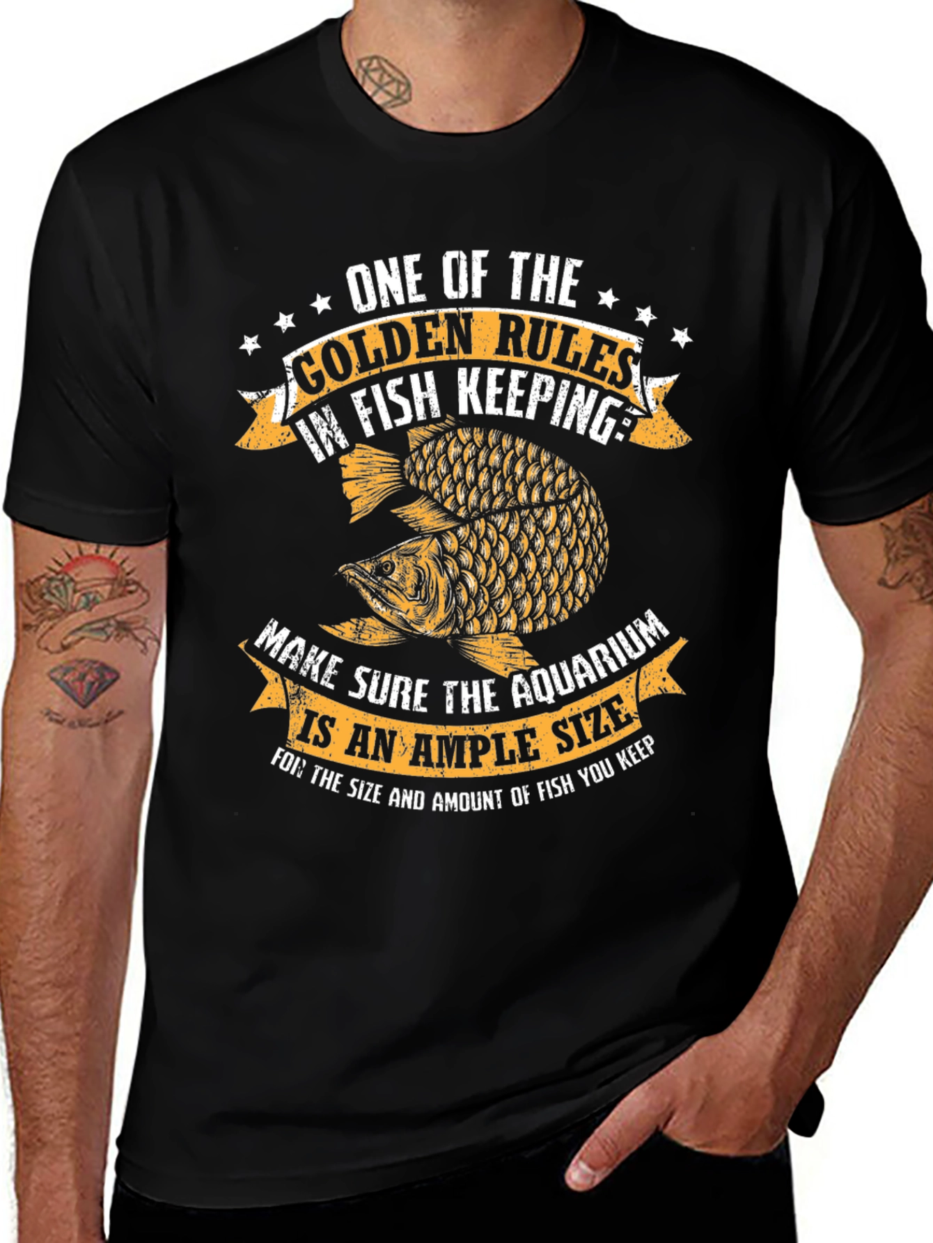 Variant 14 of Golden Rules Fish Keeping T-Shirt
