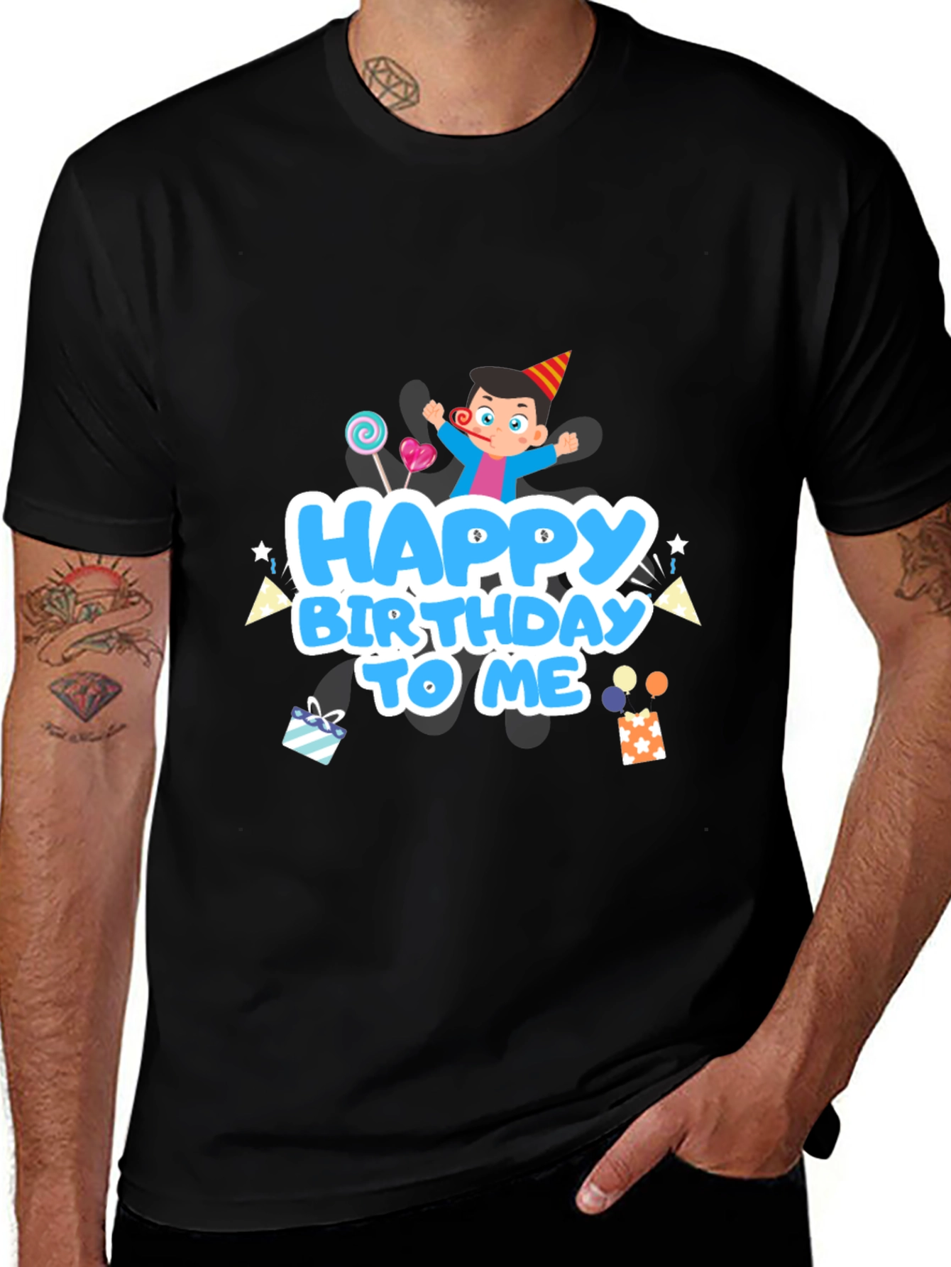 Variant 3 of Happy Birthday To Me Black T-Shirt