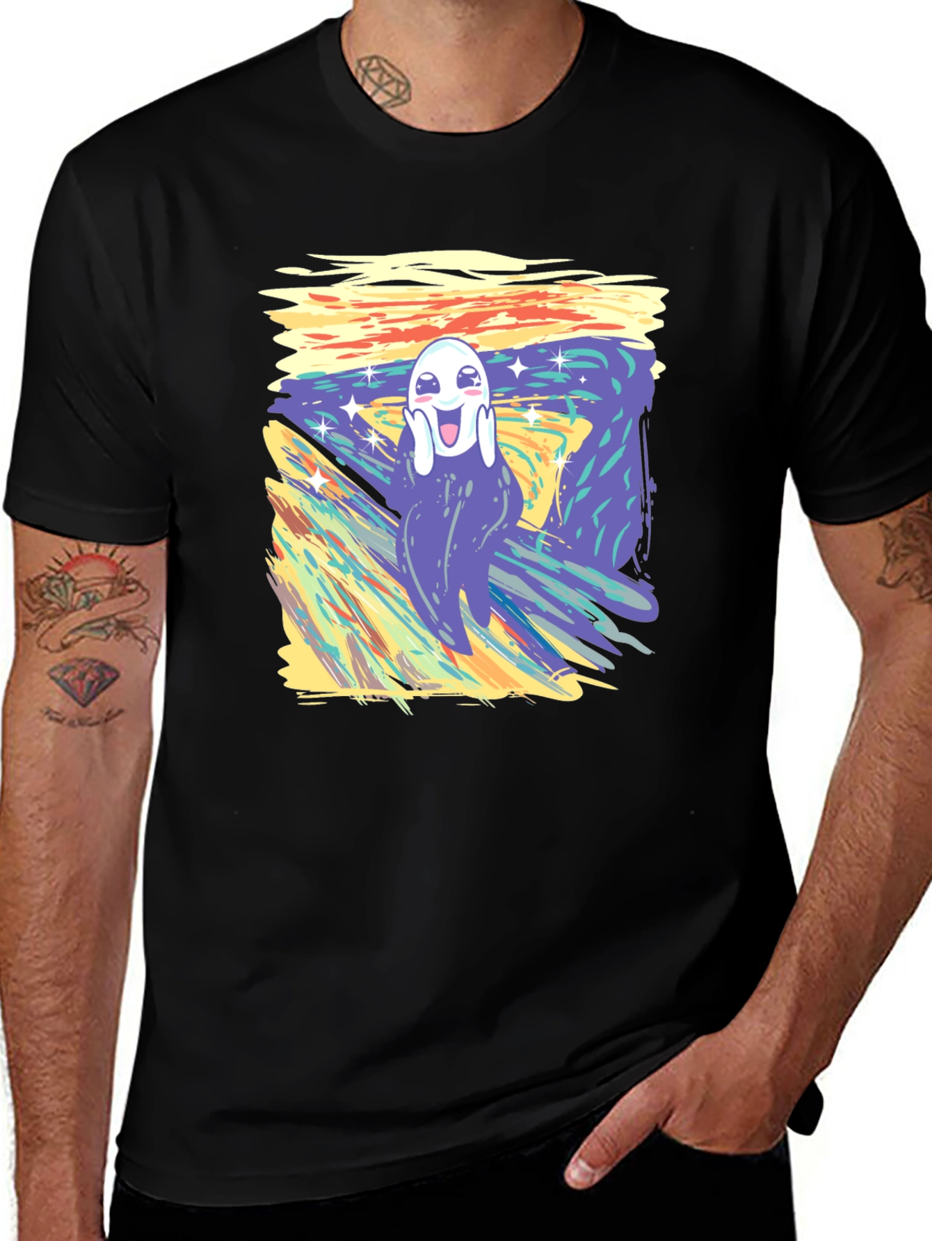 Variant 12 of Cute Scream Art T-Shirt - Soft Cotton Tee