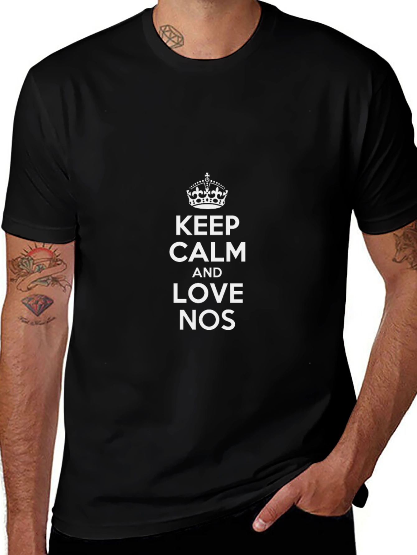 Variant 7 of Keep Calm Love NOS Black T-Shirt