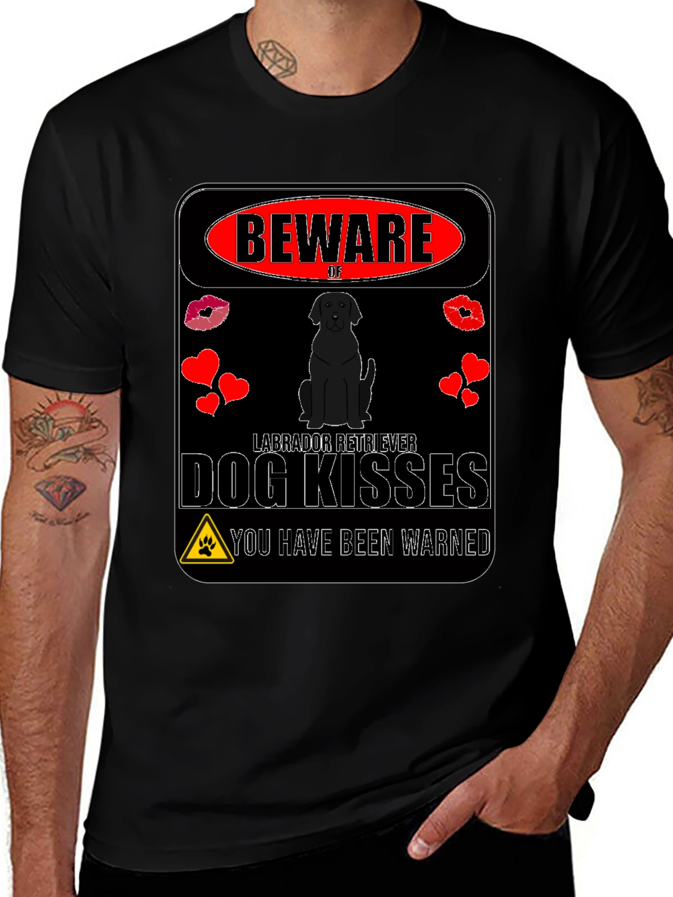 Beware of Labrador Retriever Dog Kisses T-Shirt