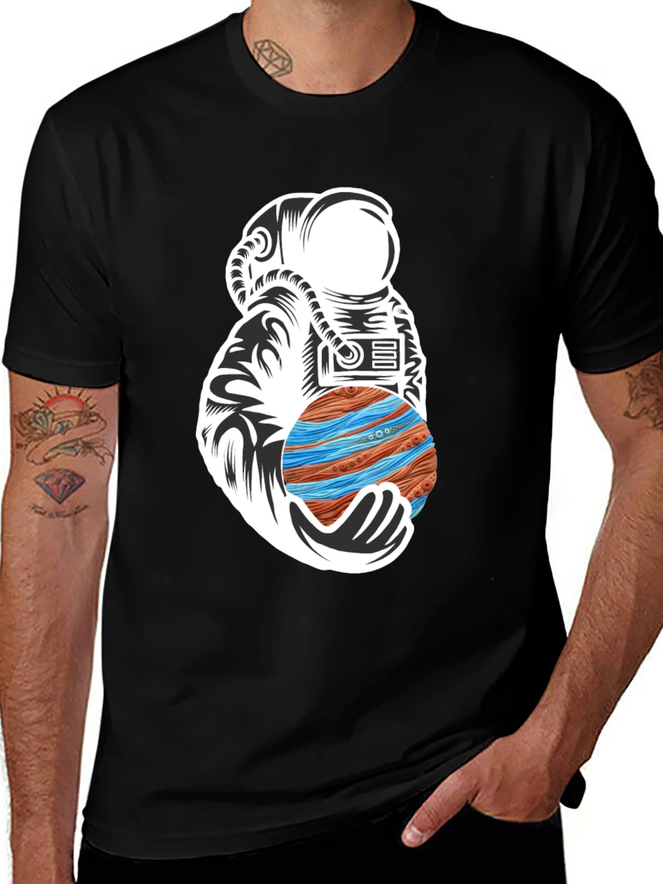 Variant 25 of Astronaut Planet Graphic T-Shirt