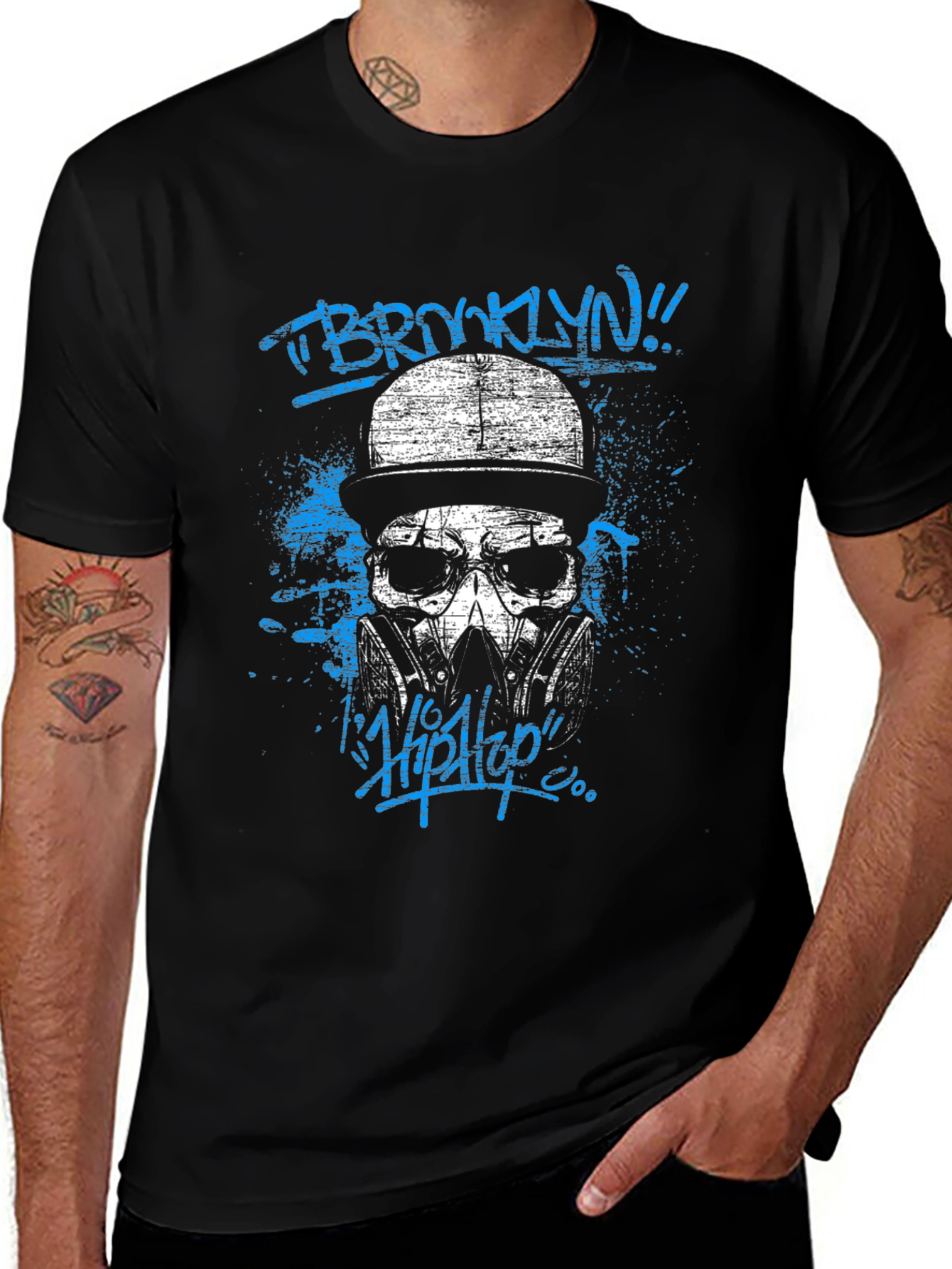 Variant 24 of Skull Brooklyn HipHop Graphic Tee