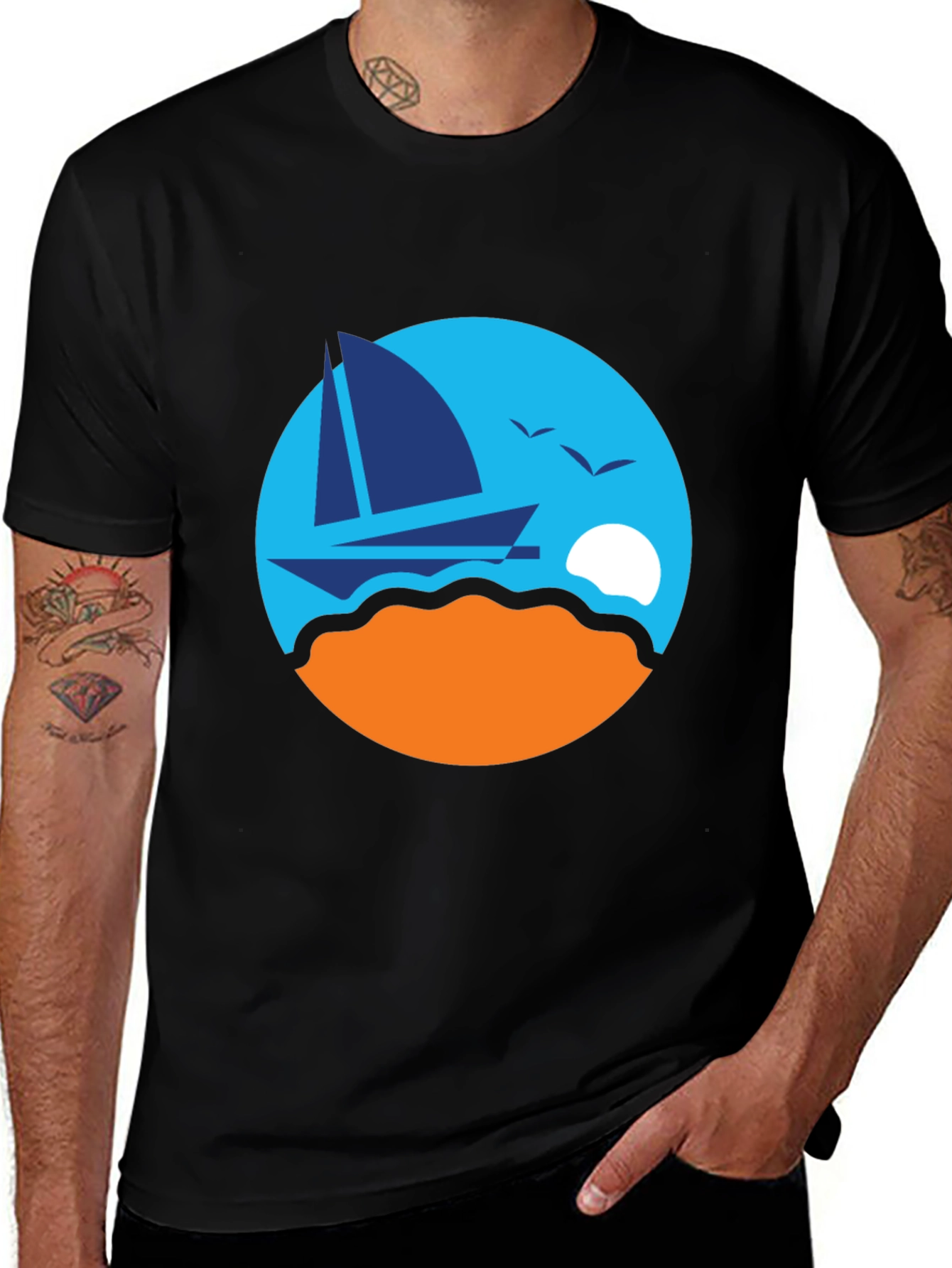 Variant 27 of Nautical Sailboat Graphic Tee - Coastal Style