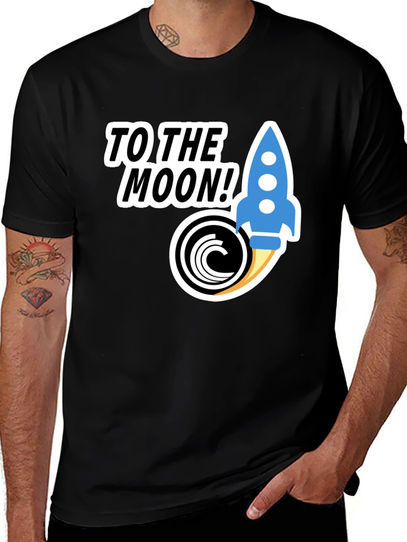 Variant 13 of To The Moon Crypto Rocket T-Shirt