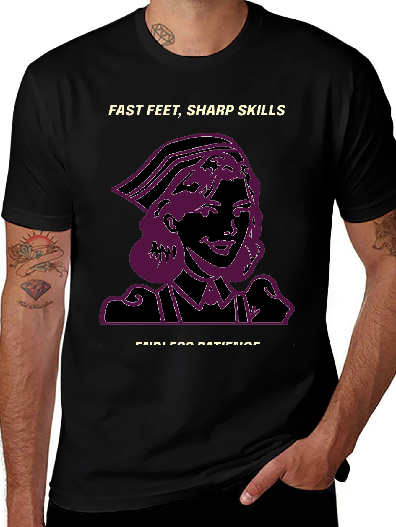 Variant 4 of Nurse Graphic T-Shirt - Fast Feet, Sharp Skills