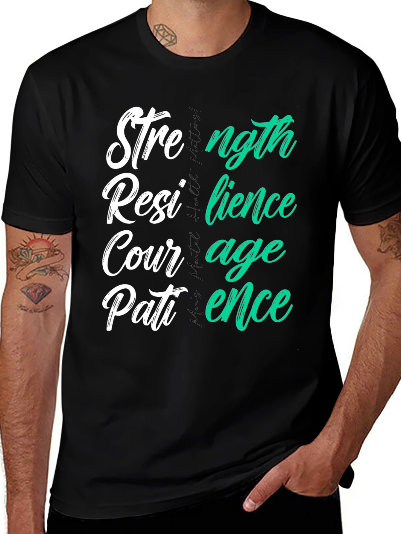 Variant 17 of Strength Resilience Courage Patience Graphic Tee
