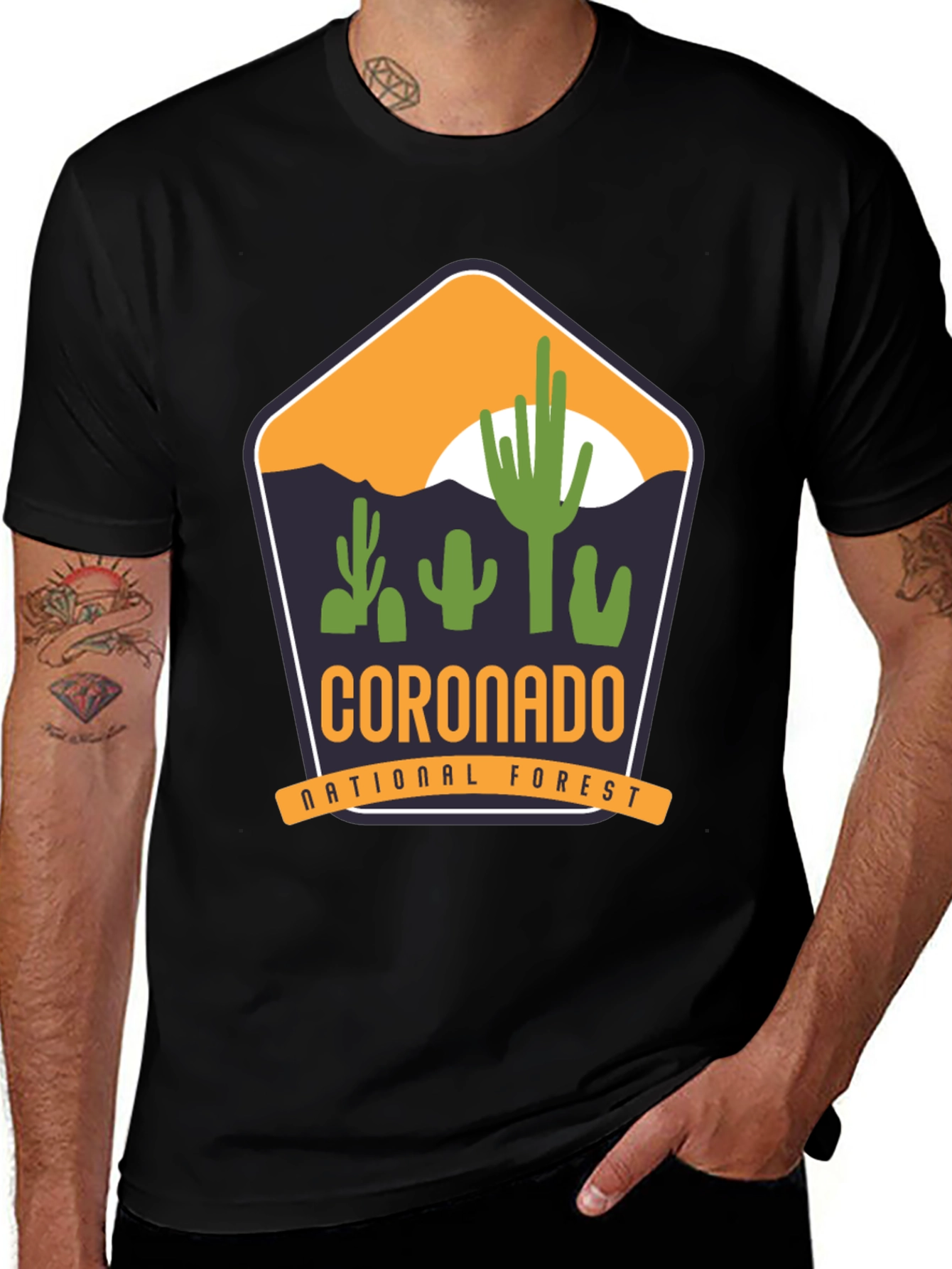 Coronado National Forest T-Shirt - Desert Cactus Design
