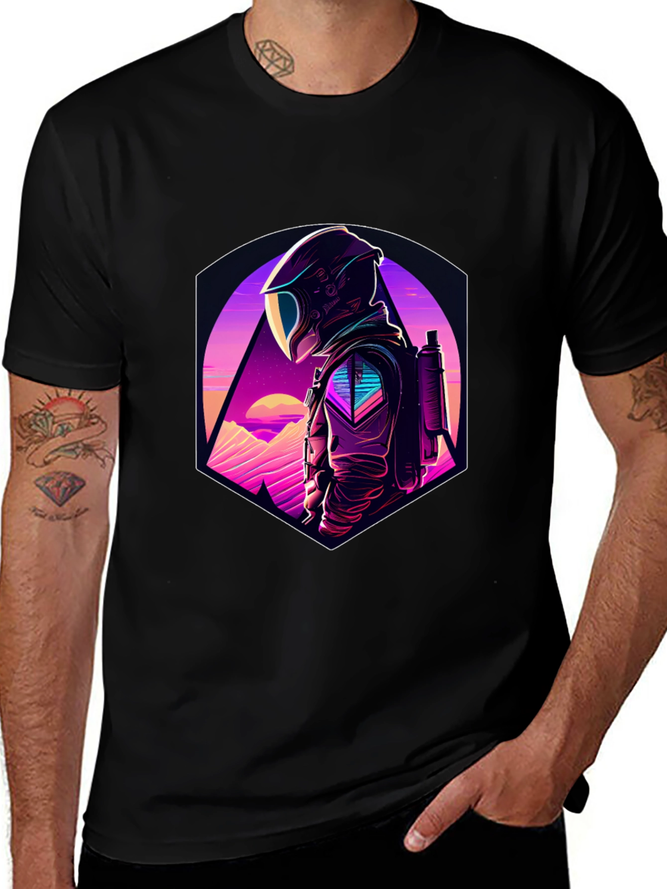 Variant 18 of Retro Spaceman T-Shirt - Vaporwave Astronaut Tee