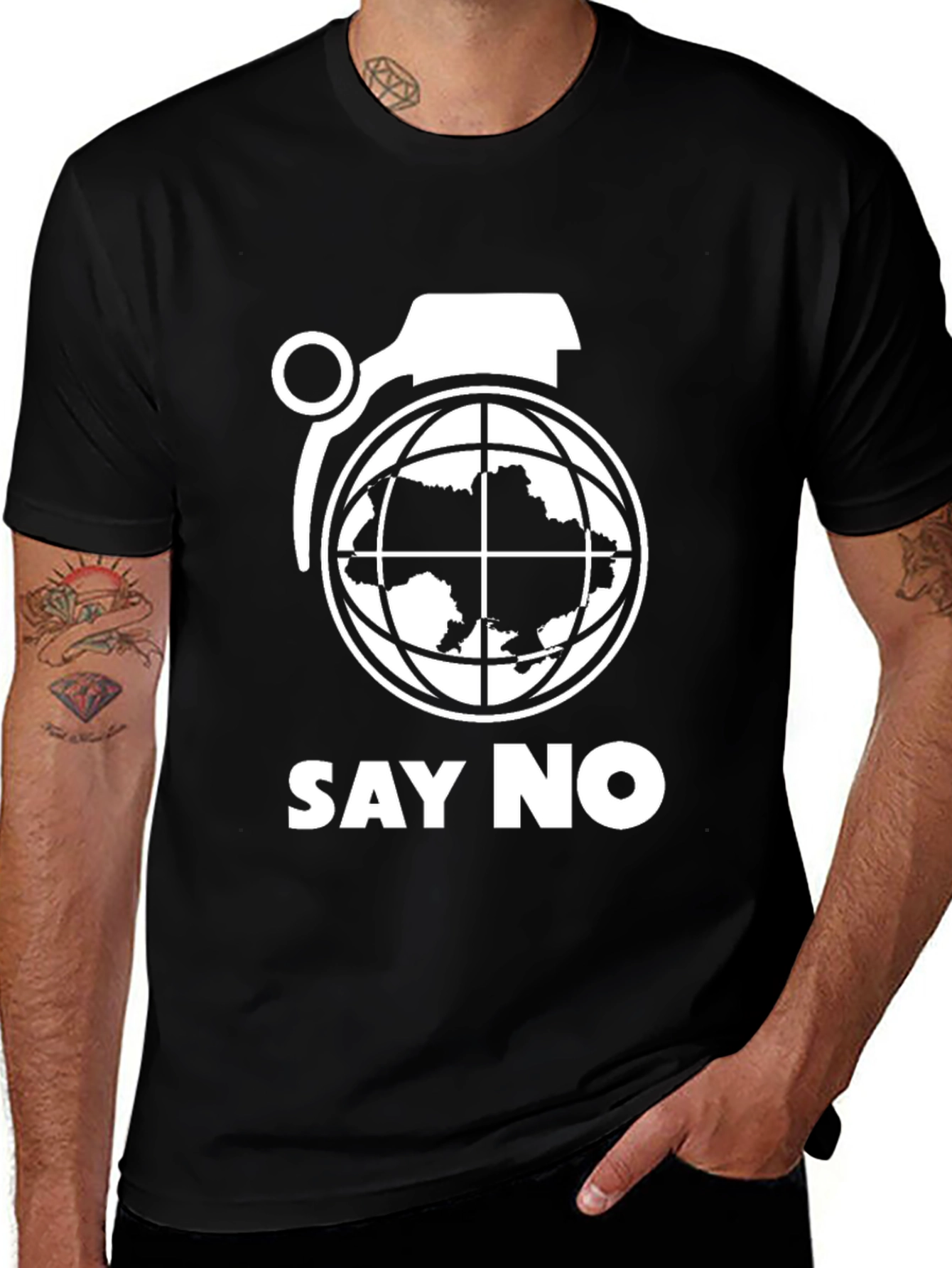 Say No Ukraine Grenade T-Shirt