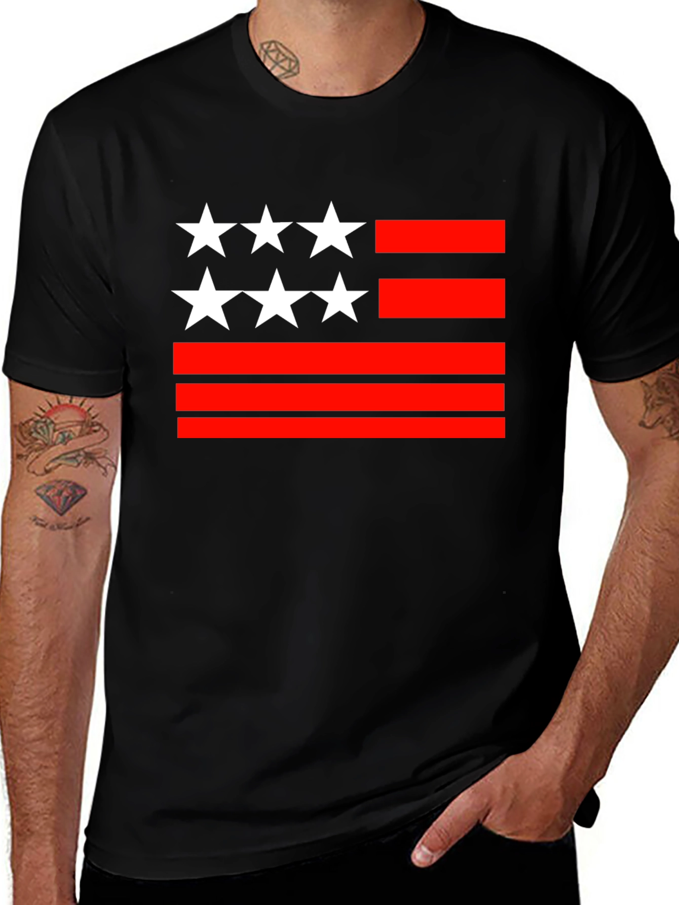 Variant 15 of Stars & Stripes Graphic Tee - Patriotic Style