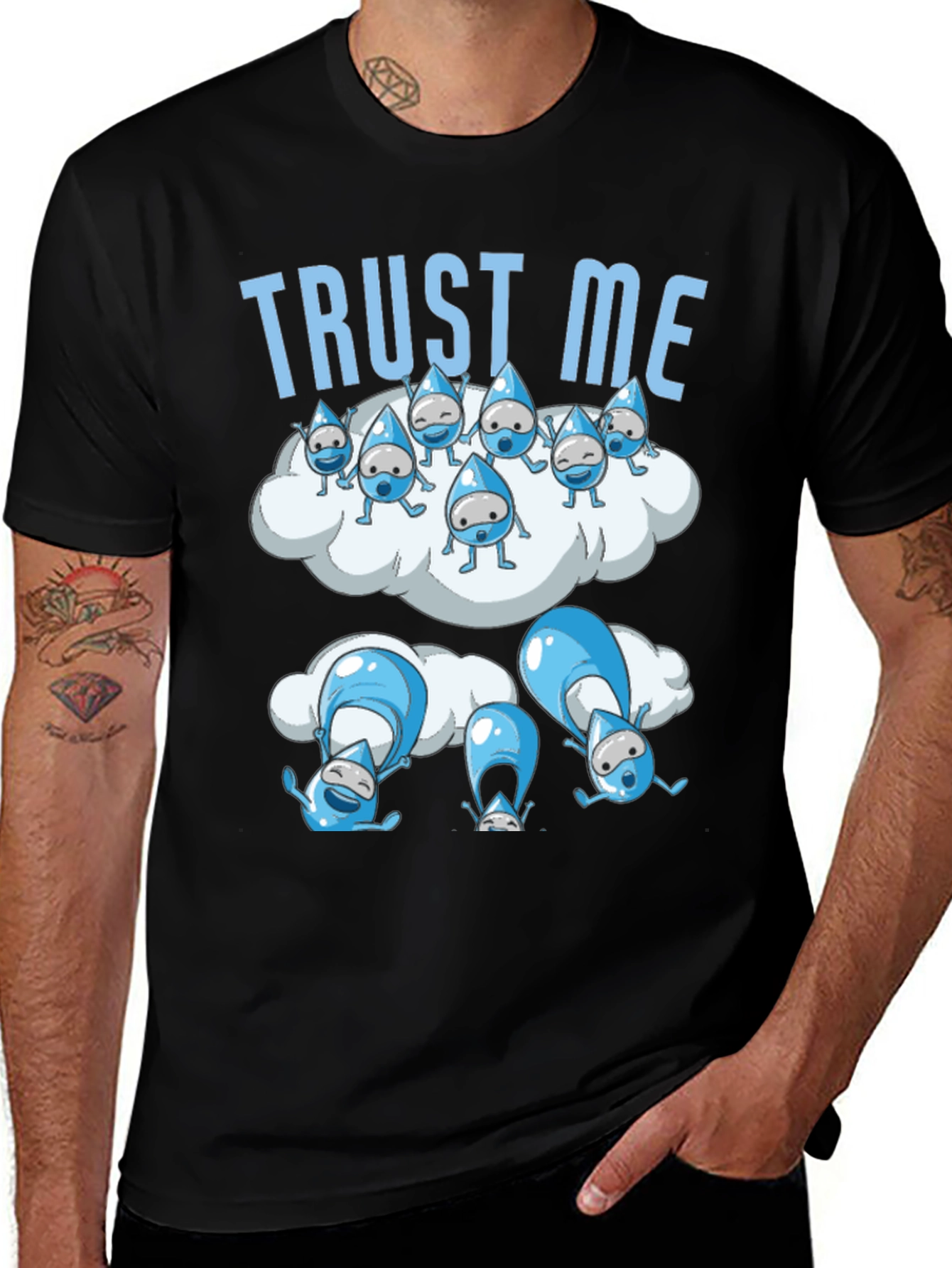 Variant 3 of Trust Me Cloud Raindrop Graphic T-Shirt