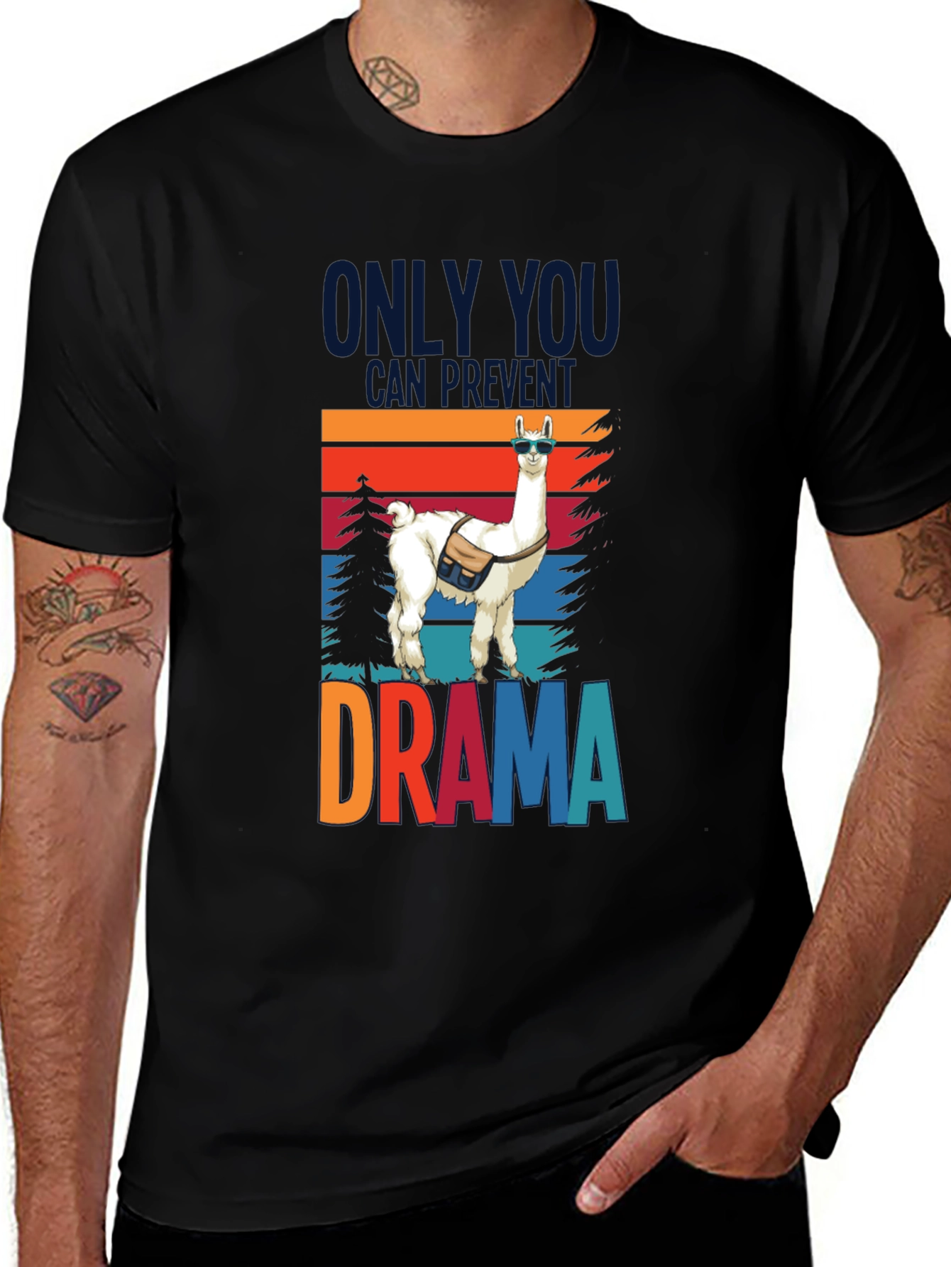 Variant 26 of Llama Drama Prevention T-Shirt