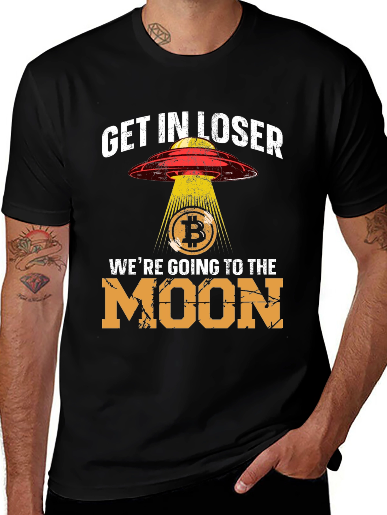 Variant 8 of Bitcoin to the Moon Graphic T-Shirt