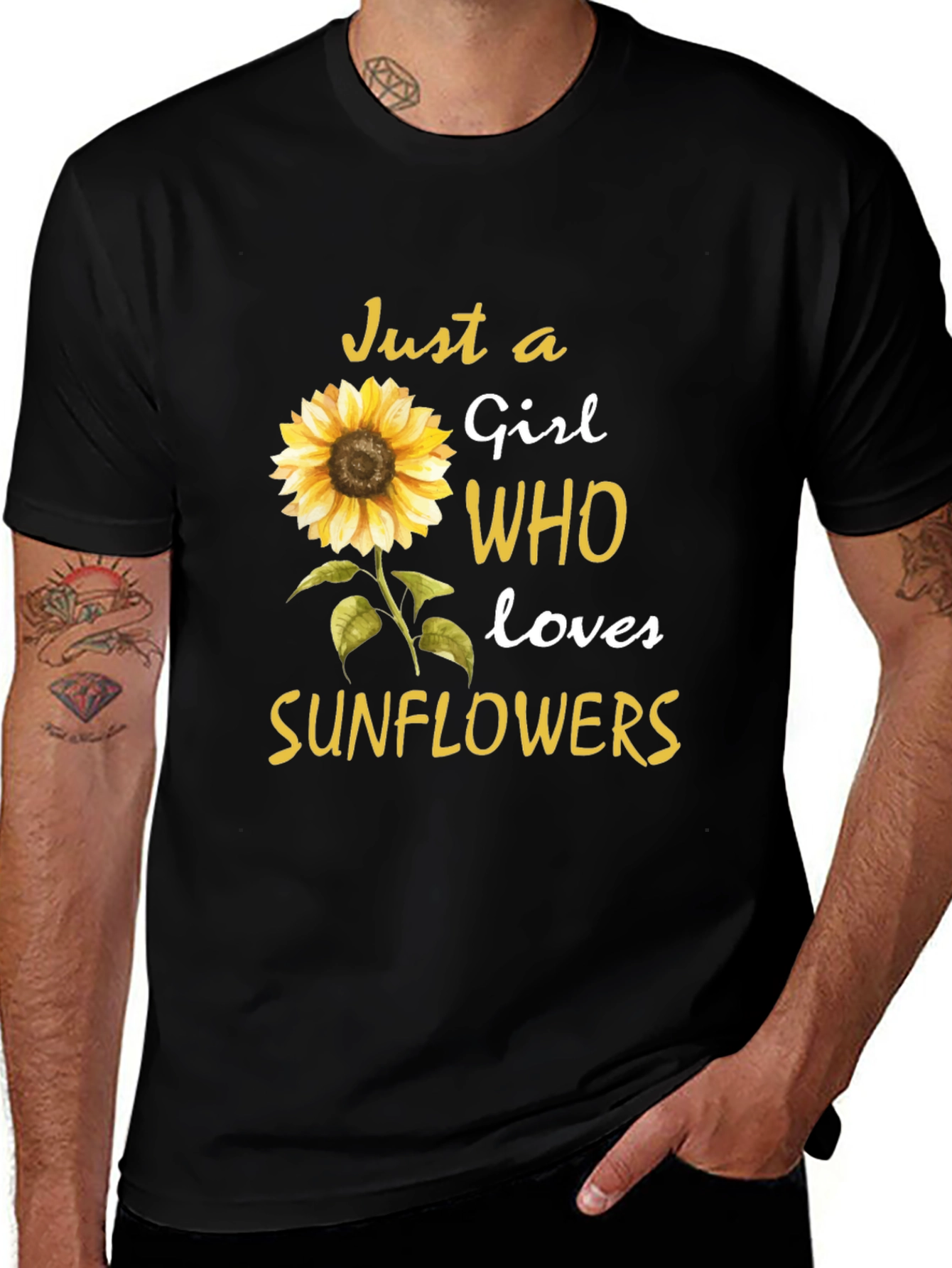 Variant 9 of Sunflower Girl T-Shirt - Just a Girl Who Loves Sunflowers